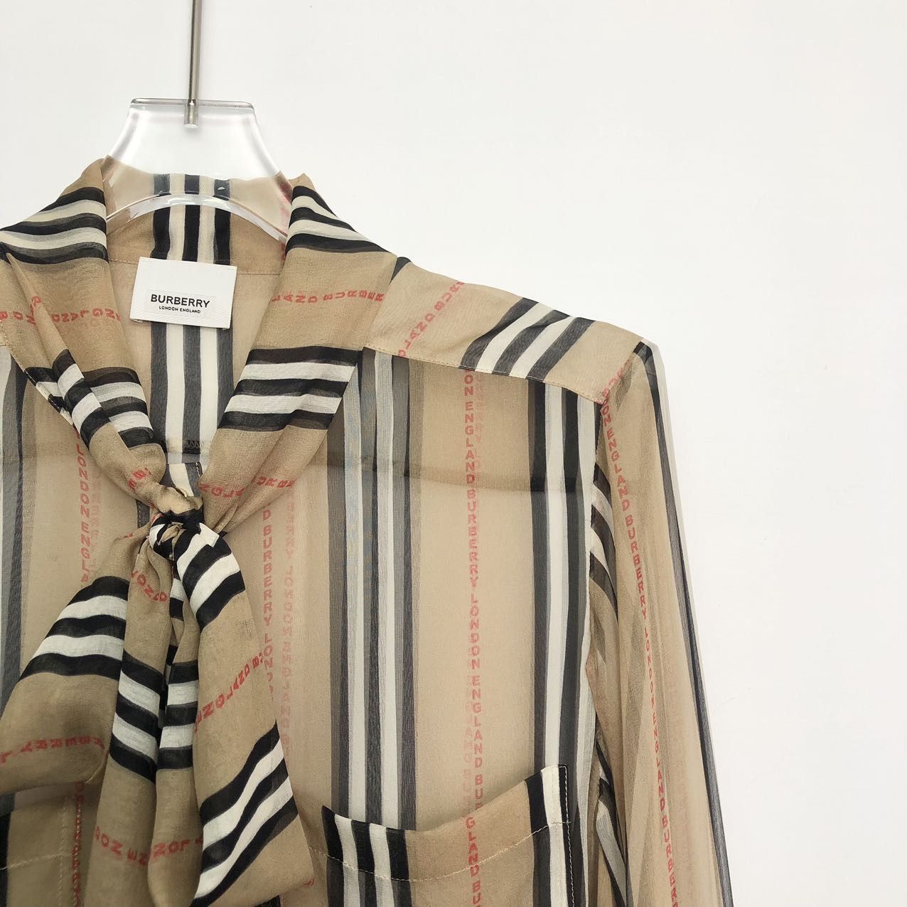 Burberry Burberry Striped Single-breasted Long Sleeve Shirt K26WX Size S / US 4 / IT 40 - 3 Thumbnail