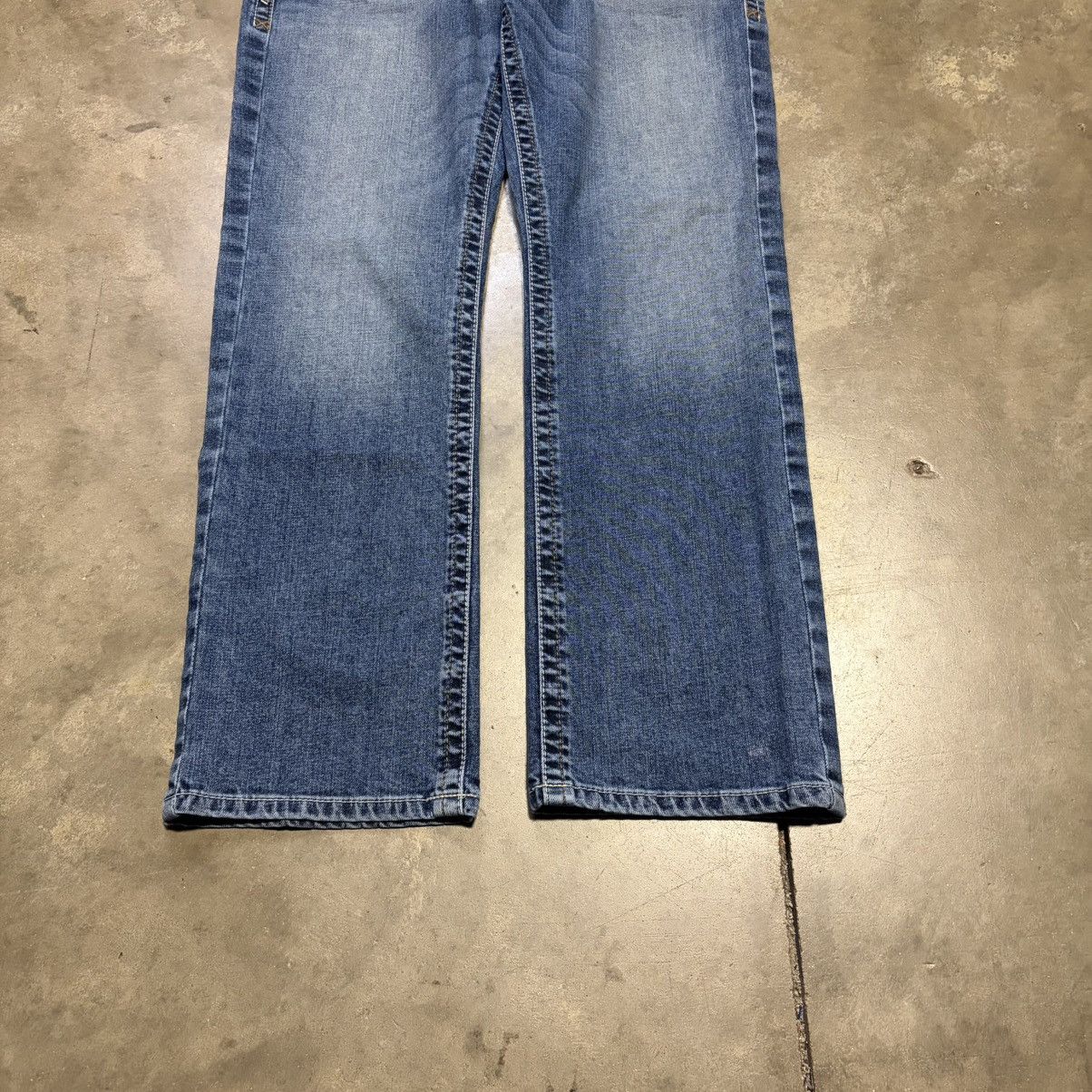 Ariat Vintage Ariat M5 Straight Leg Jeans Faded Washed Whisker Size US 35 - 4 Thumbnail