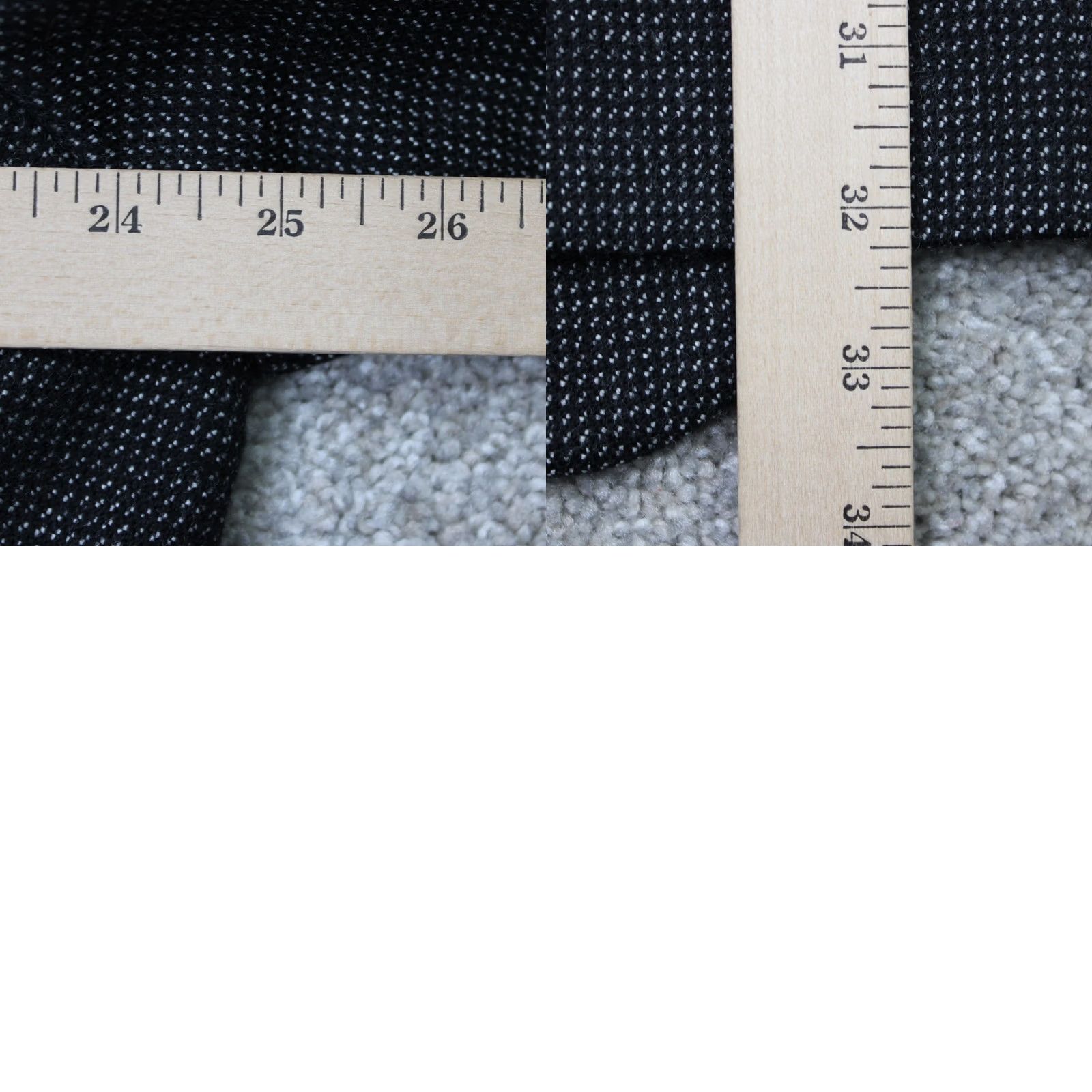 Hugo Boss HUGO BOSS Blazer Mens 44R Black Wool 3 Button Single-Breasted Jacket, Notch Lapel, Tweed, Dry Clean Only, Regular Fit, Vintage? No Size 44R - 9 Thumbnail