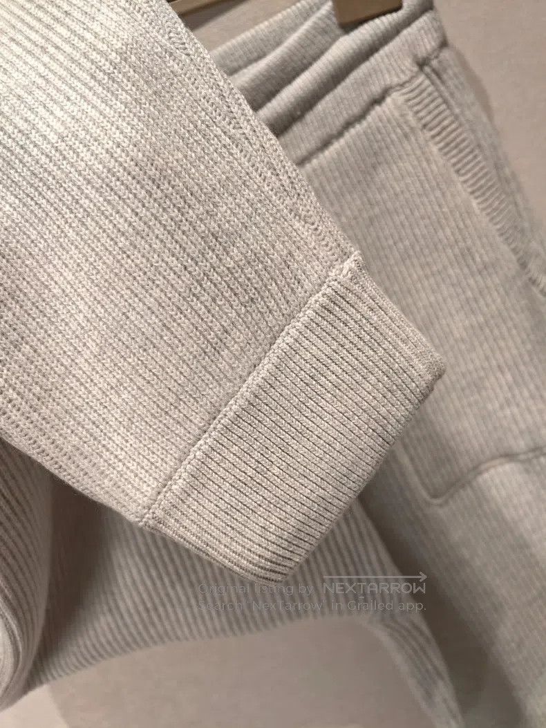 Brunello Cucinelli Brunello Cucinelli size L Cashmere knitted jogging pants Size US 31 - 5 Thumbnail