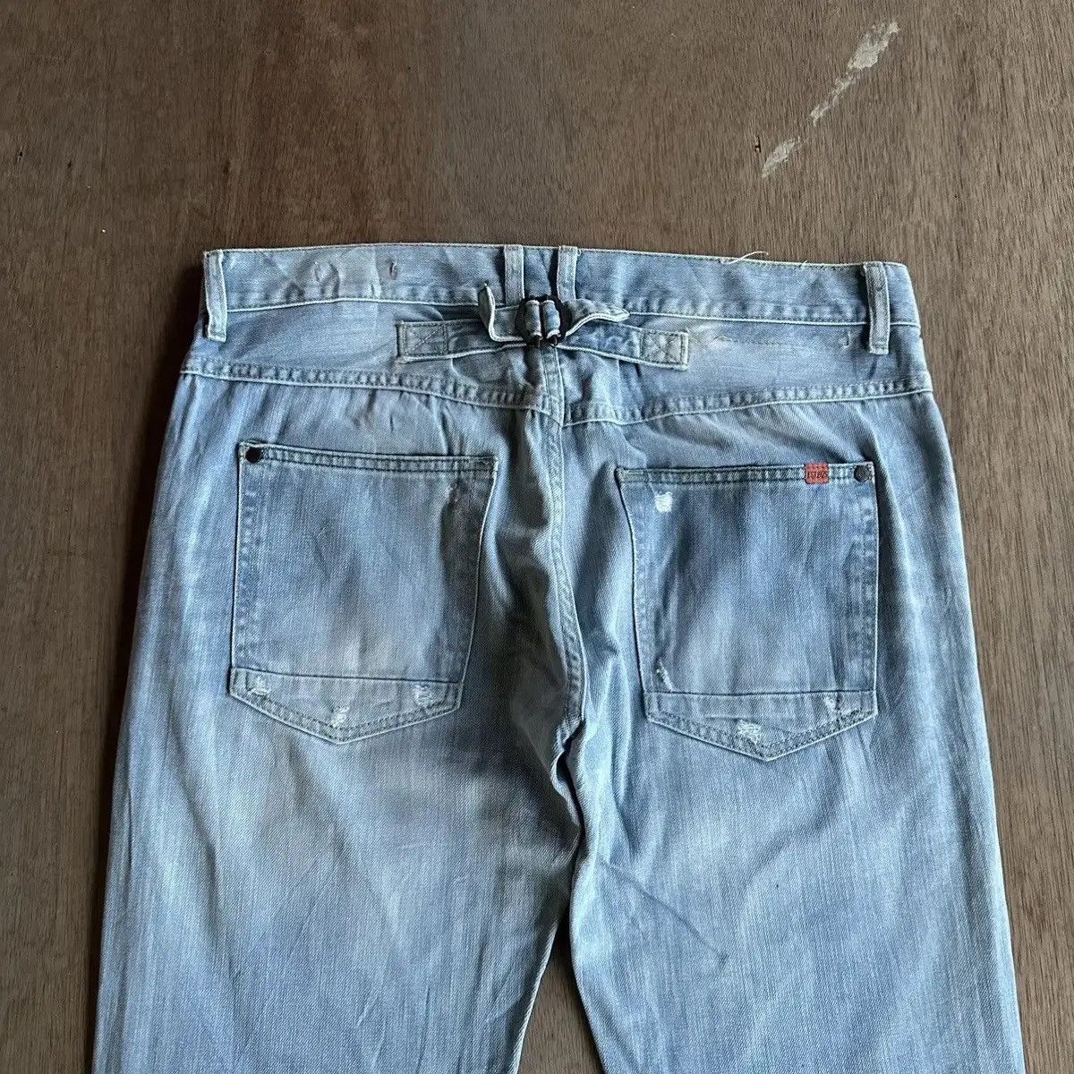 Seditionaries W34 L31🔥DISTRESSED DENIM YOUNGDIVISION JAPAN CINCHBACK PANT Size US 34 / EU 50 - 16 Thumbnail