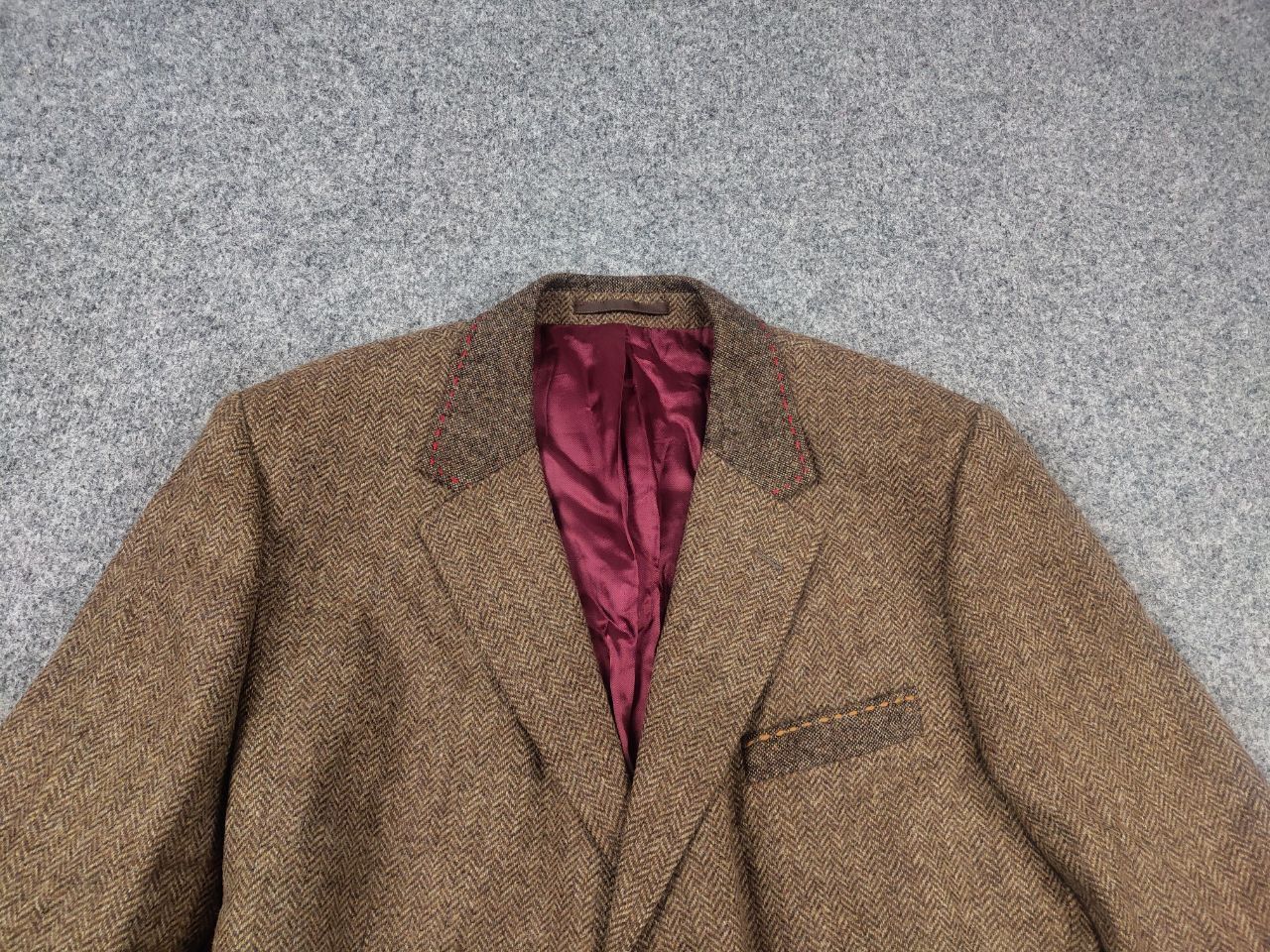 Harris Tweed Holland Esquire Herringbone Tweed Two Button Blazer Jacket Size US L / EU 52-54 / 3 - 4 Thumbnail