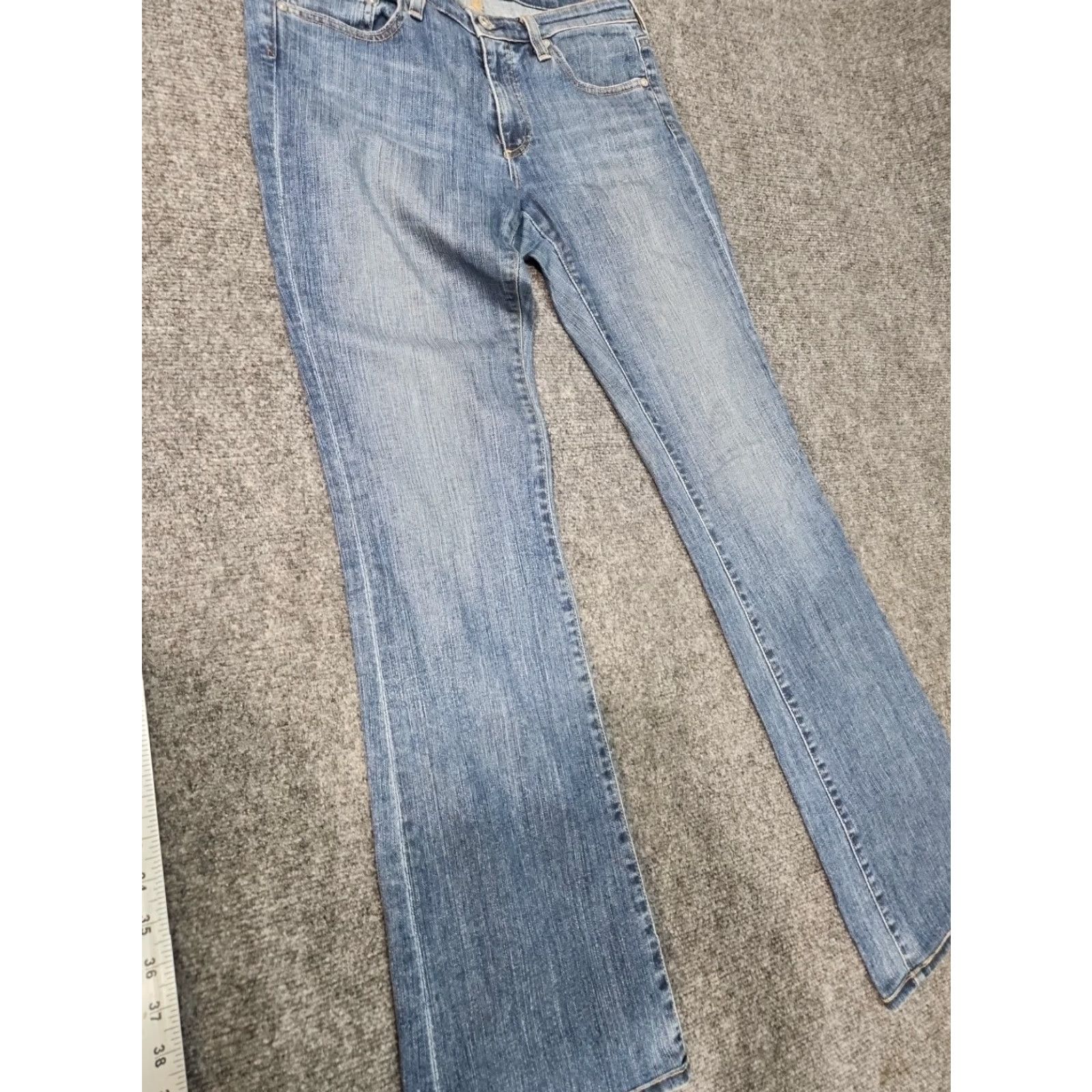 Denime AG Adriano Goldschmied The Angel Bootcut Jeans Women 29R Blue Fade Wash Denim Jeans Bootscut Women 29R Blue Fade Retro Style Size 29" - 5 Thumbnail
