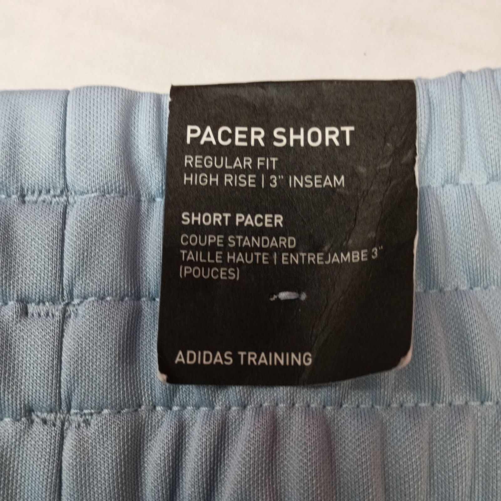 Adidas Adidas Pacer High Shorts Women's 2X Blue Plus Size Pull On Size 40" / US 18 - 6 Thumbnail
