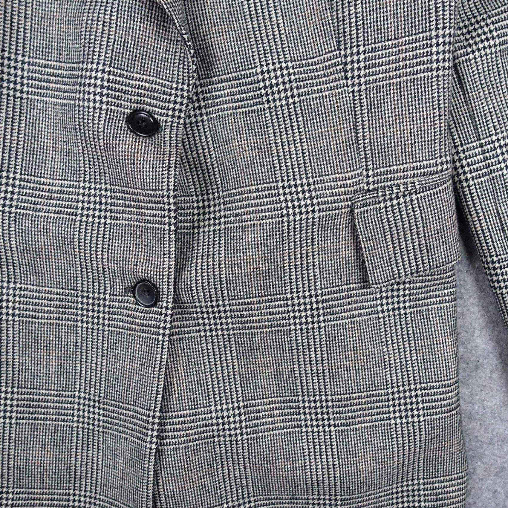 Zara Zara Woman Blazer Jacket Gray Plaid Notch Lapel Womens Small S Workwear Business Plus Tailored Suits Style Size S / US 4 / IT 40 - 3 Thumbnail