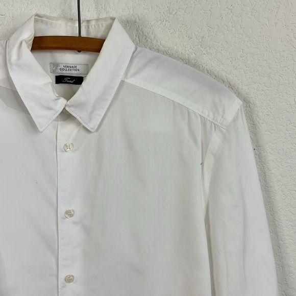 Versace Versace Collection Button Down Embroidered Logo Men's Shirt Size US M / EU 48-50 / 2 - 9 Thumbnail