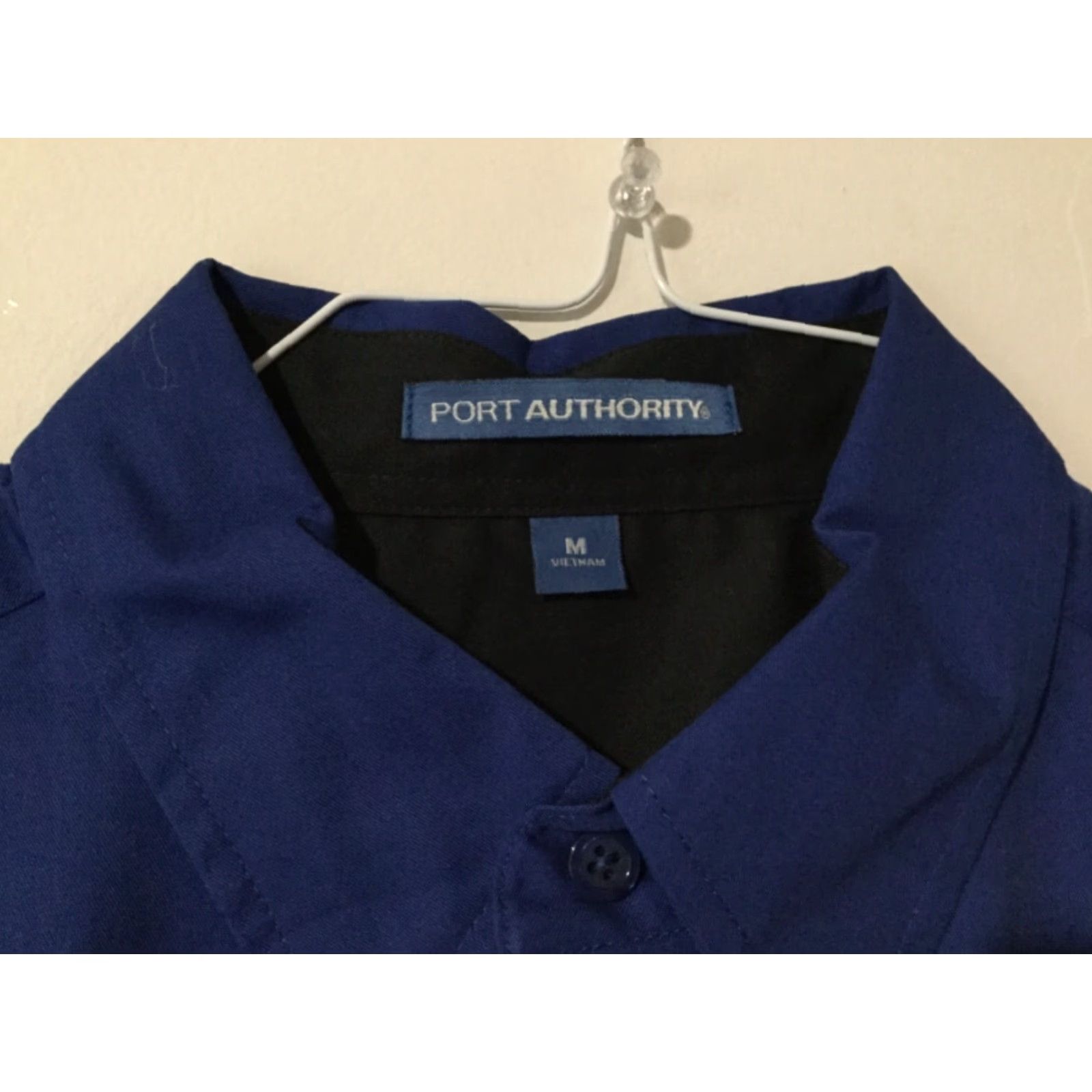 Port Authority PORT AUTHORITY Blue Long Sleeve Dress Shirt Adult Medium Embroidered McDermott Mens Size 40R - 2 Thumbnail