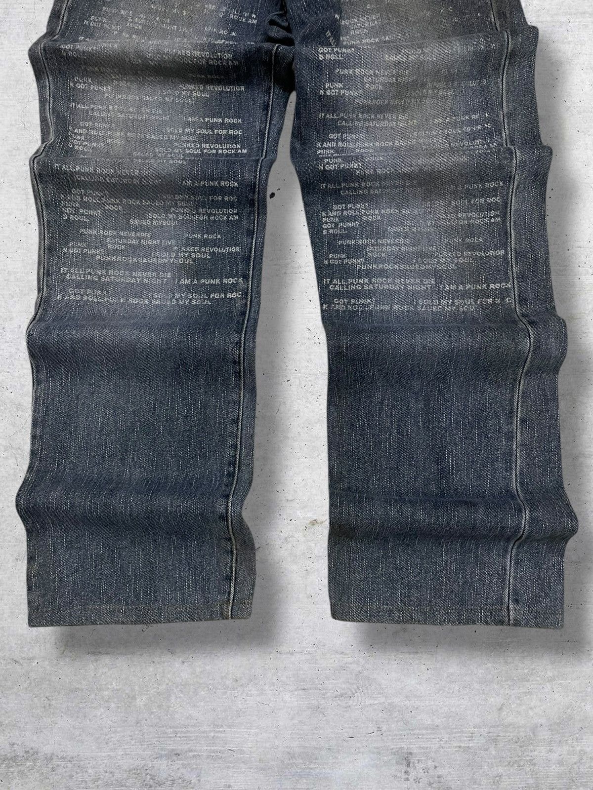 Hysteric Glamour VINTAGE IN THE ATTIC JAPAN DESIGNER 90S POEM PUNK DENIM Size US 30 / EU 46 - 3 Thumbnail