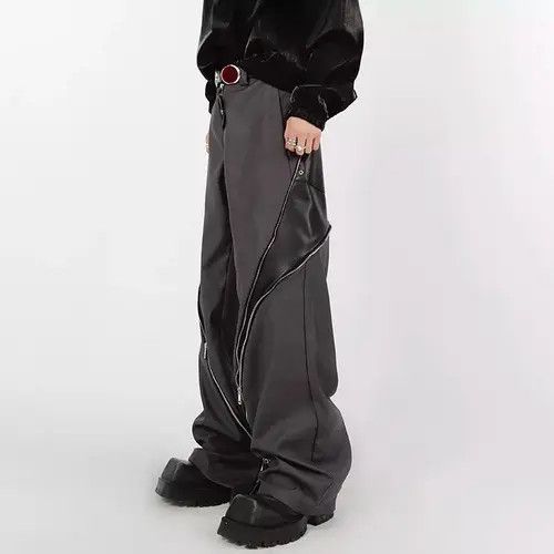 VIBE PU Leather Zipper Pants Straight Size US 30 / EU 46 - 2 Thumbnail