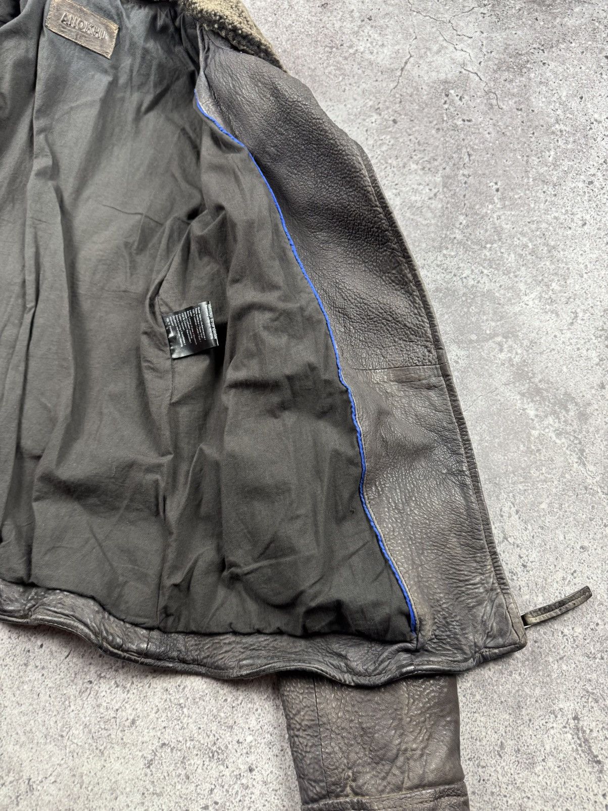 Japanese Brand Vintage Y2K Owens Style Shearling Asymetrical Leather Jacket Size S / US 4 / IT 40 - 14 Thumbnail