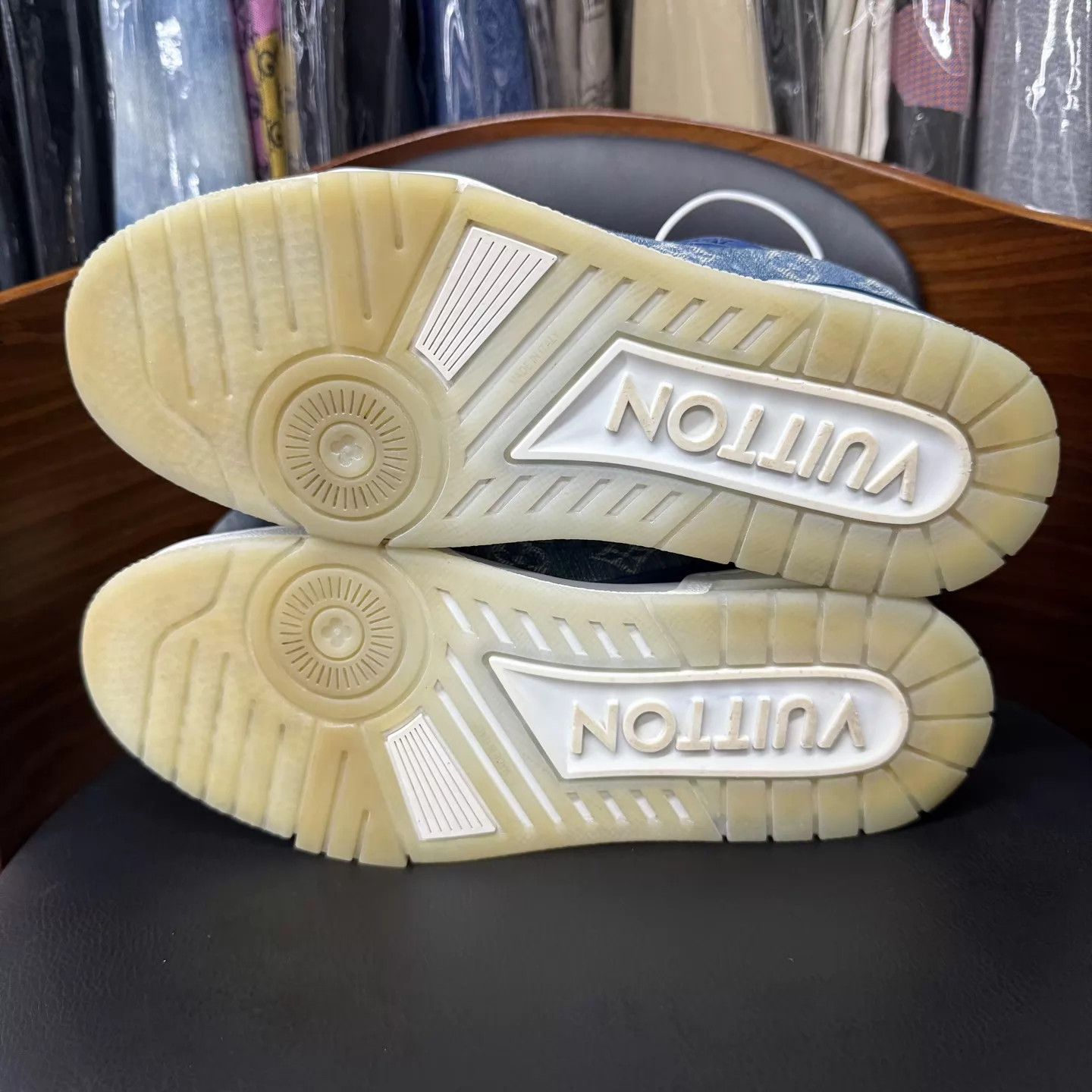 Louis Vuitton LV Trainer Blue Denim US6/EU40 Excellent Condition Size US 7 / EU 40 - 9 Thumbnail