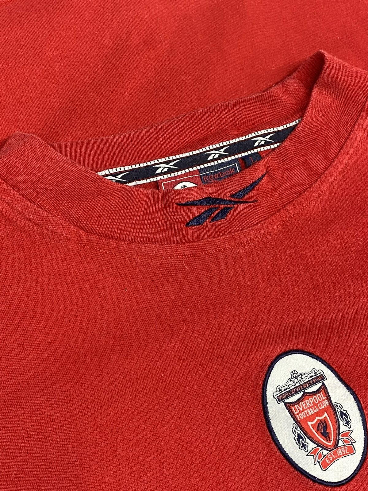 Reebok Vintage Reebok Liverpool FC 90s Cotton T-shirt Size US L / EU 52-54 / 3 - 10 Thumbnail