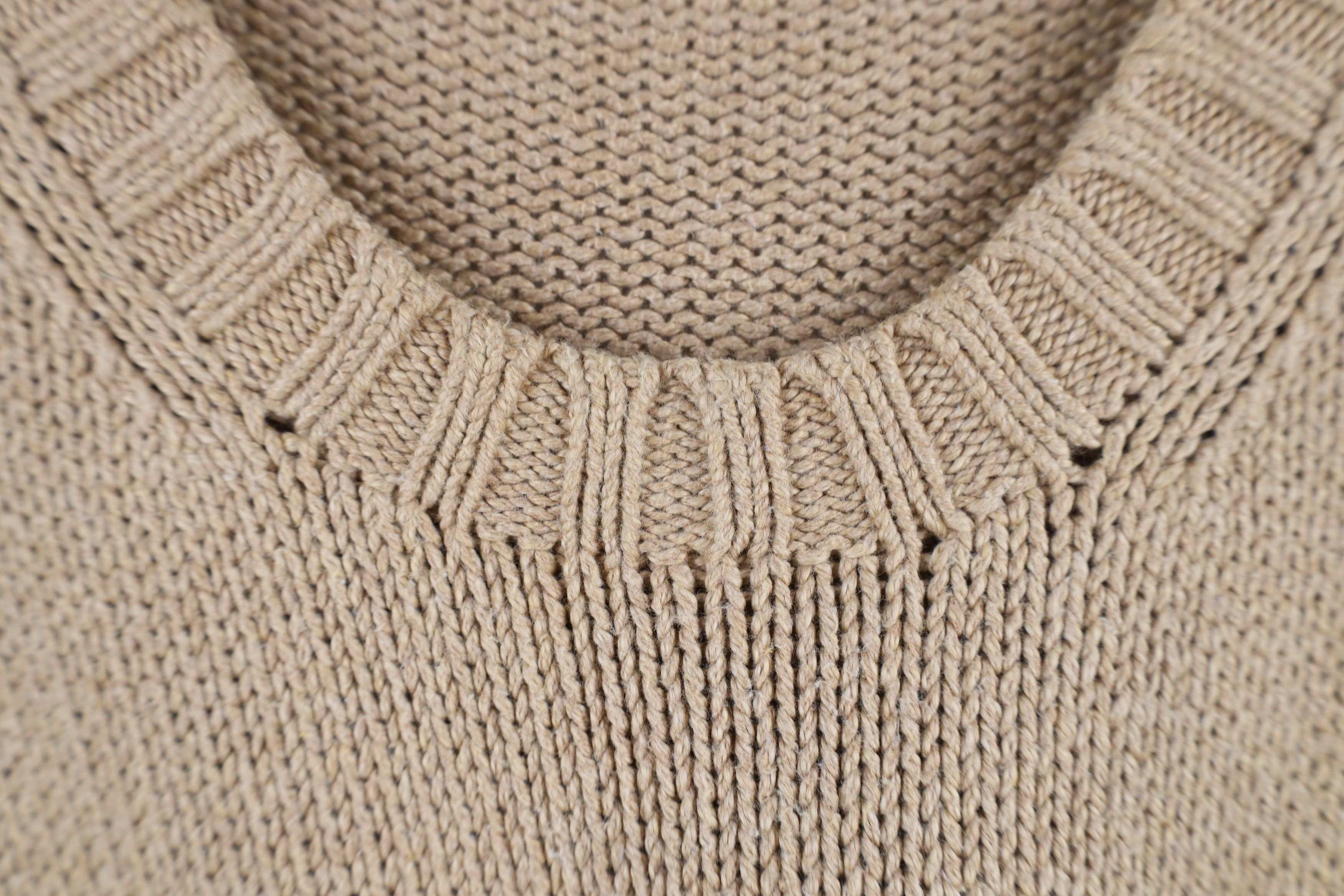 Ralph Lauren Vintage 90s Ralph Lauren Knit Crewneck Sweater Beige Brown Size US XL / EU 56 / 4 - 6 Thumbnail
