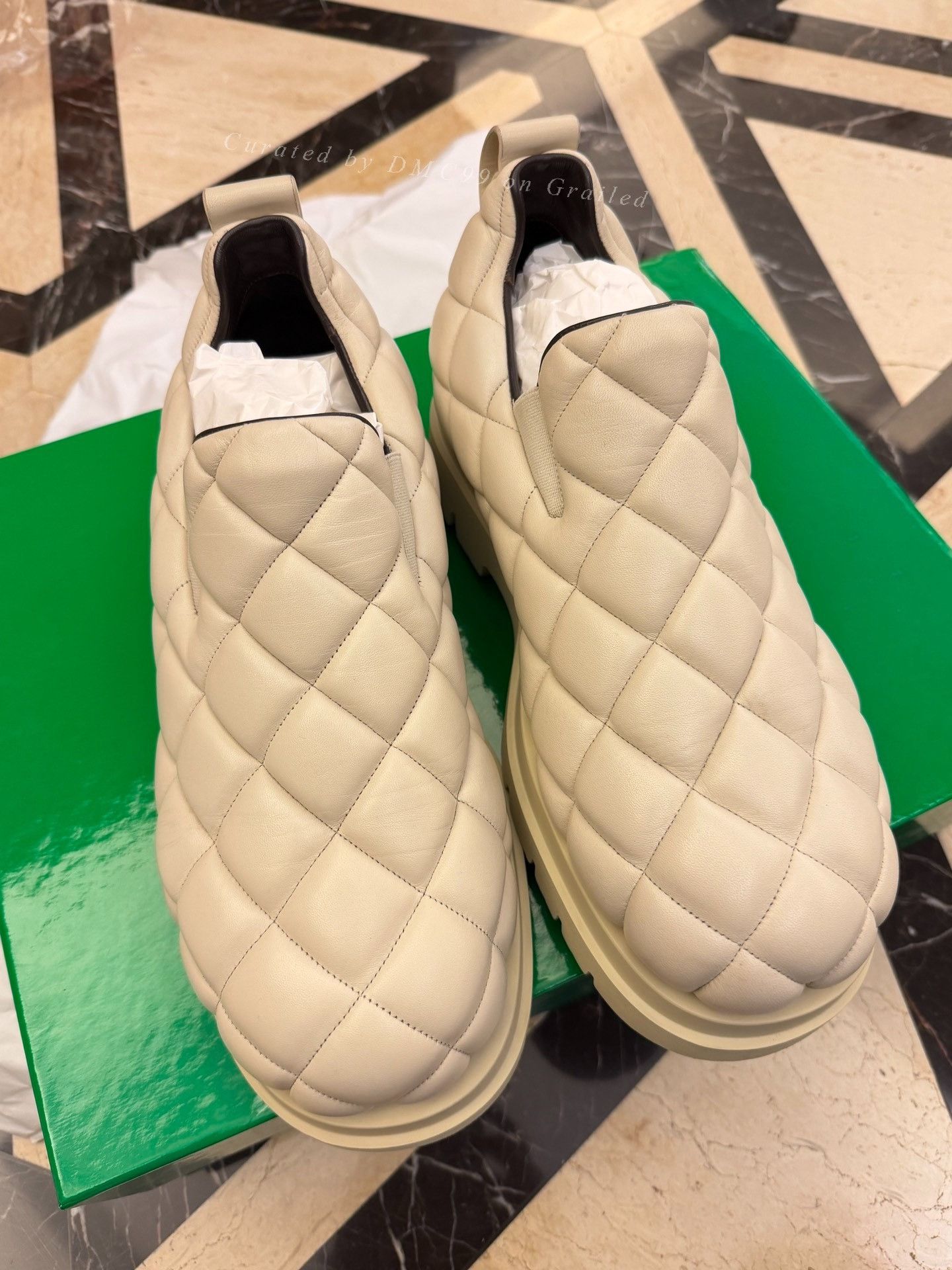 Bottega Veneta BV White Pineapple Leather Shoes Size US 9.5 / EU 42-43 - 1 Thumbnail