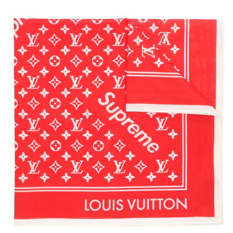 LOUIS VUITTON × Supreme BANDANA Louis Vuitton | Supreme Bandana | Red– TC