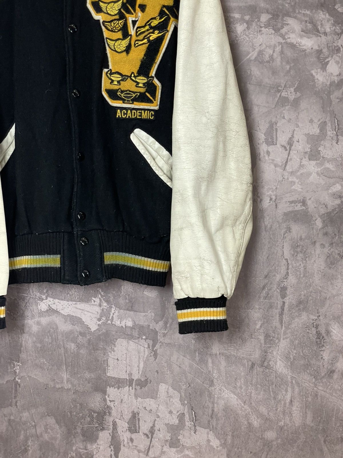 Delong Vintage 90s Delong Varsity Jacket Made in USA Size US L / EU 52-54 / 3 - 4 Thumbnail