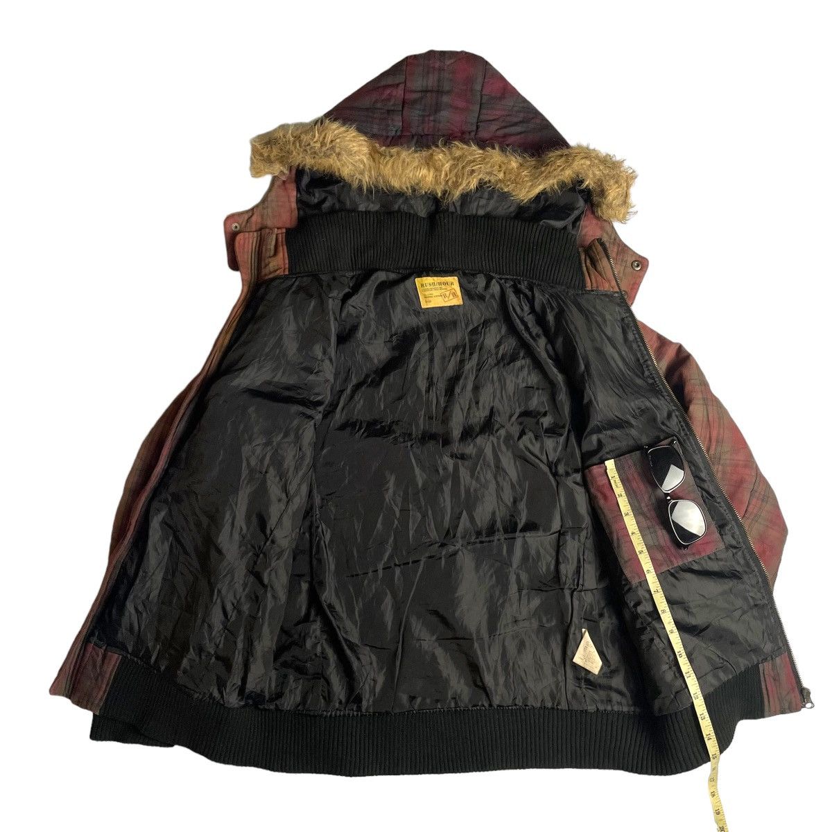 If Six Was Nine × Japanese Brand × Le Grande Bleu (L.G.B.) 🇯🇵 SUN FADED RUSH HOUR TARTAN FUR HOODIE FULL ZIP JACKET Size US L / EU 52-54 / 3 - 3 Thumbnail