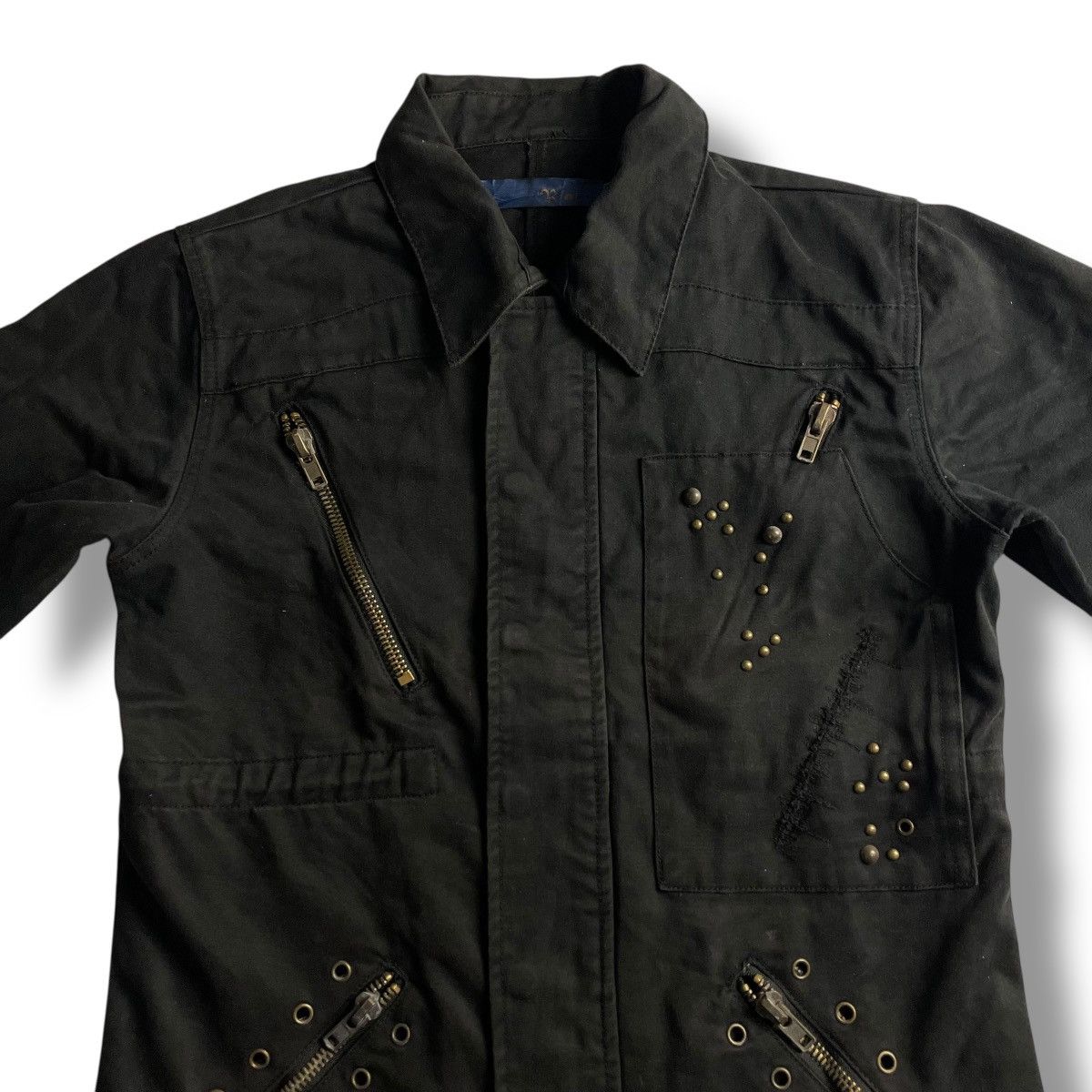 Isamu Katayama Backlash 🇯🇵 RIOT MULTIPOCKET SPIKE PUNK GOTHIC JACKET Size US M / EU 48-50 / 2 - 16 Thumbnail