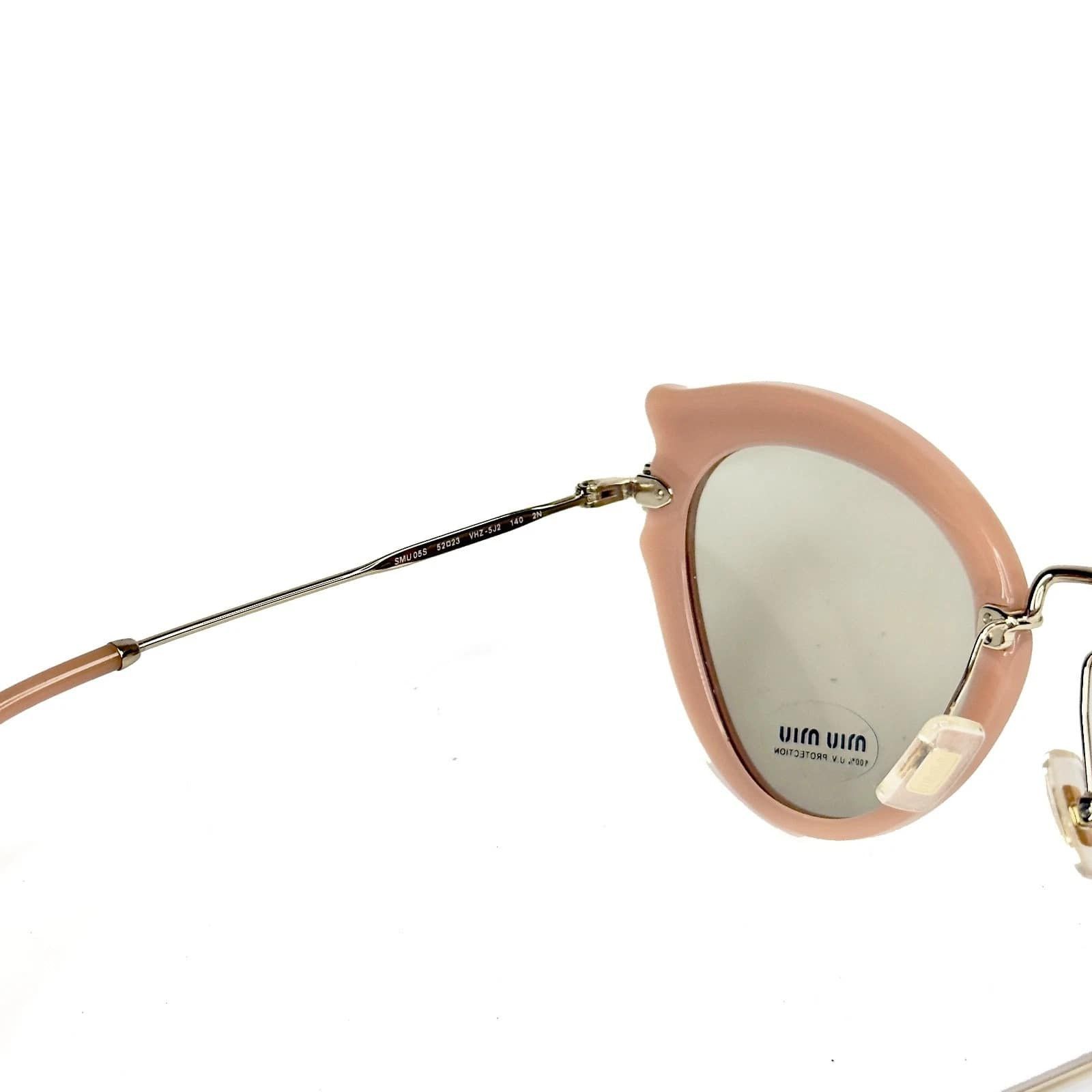 Miu Miu MIU MIU MU05SS NOIR SILK Cat Eye Peach Beige Gold Women 05S Size ONE SIZE - 2 Thumbnail