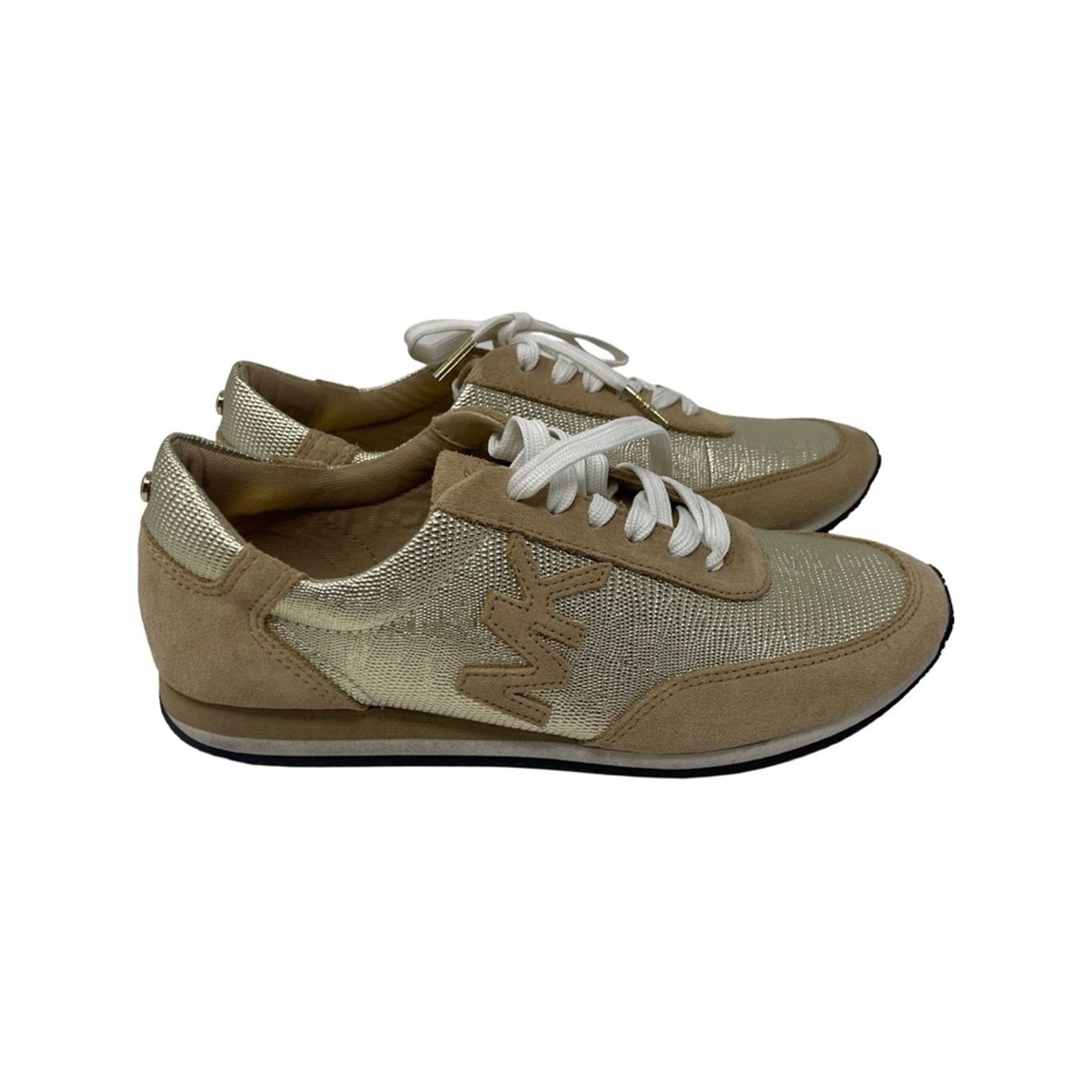 Michael Kors Michael Kors Gold Tan Casual Stanton Trainer Sneakers 7.5 Size US 7.5 / IT 37.5 - 1 Thumbnail