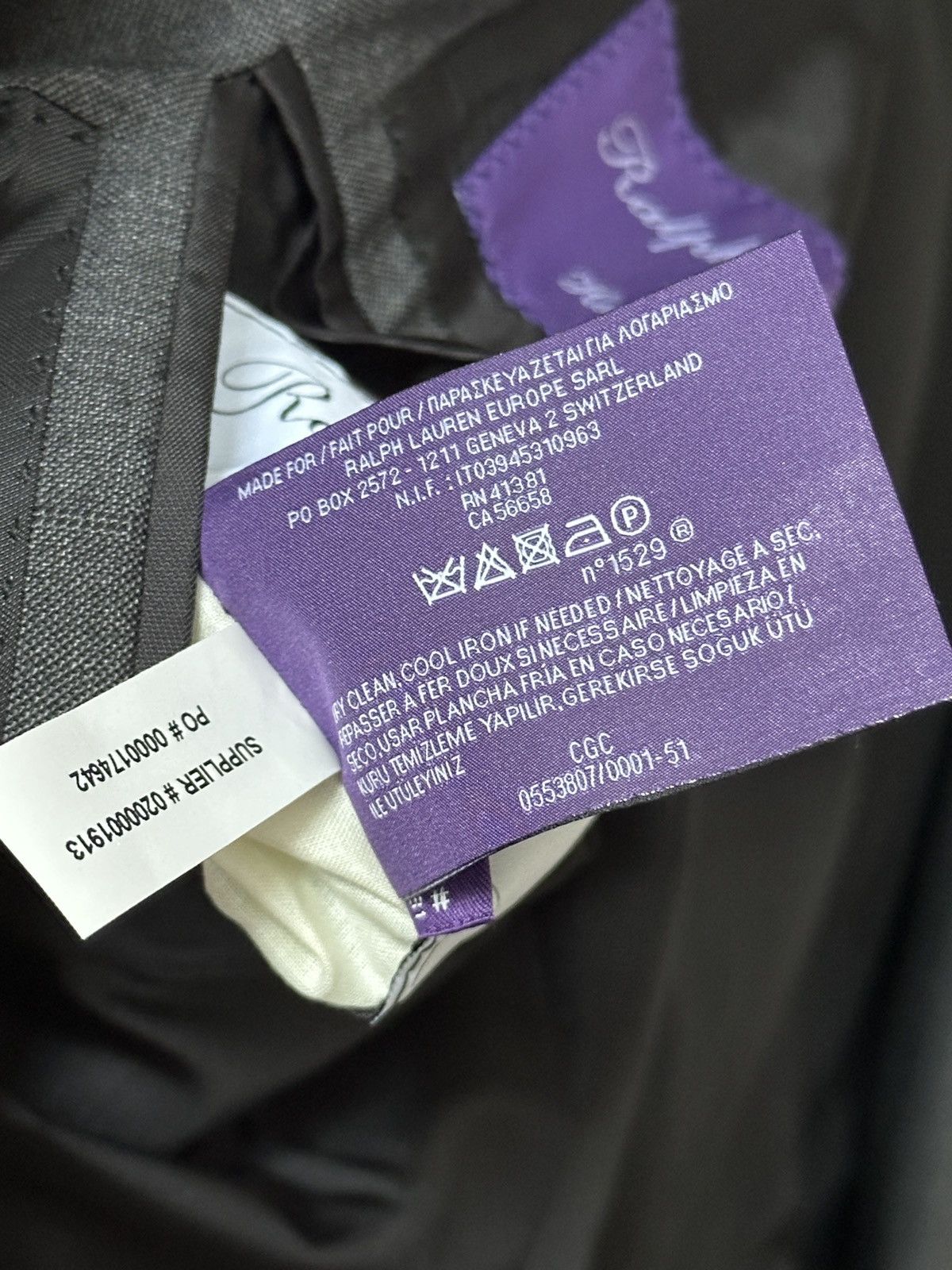 Ralph Lauren Purple Label Ralph Lauren Purple Label Grey Blazer 100% Wool Size US L / EU 52-54 / 3 - 9 Thumbnail