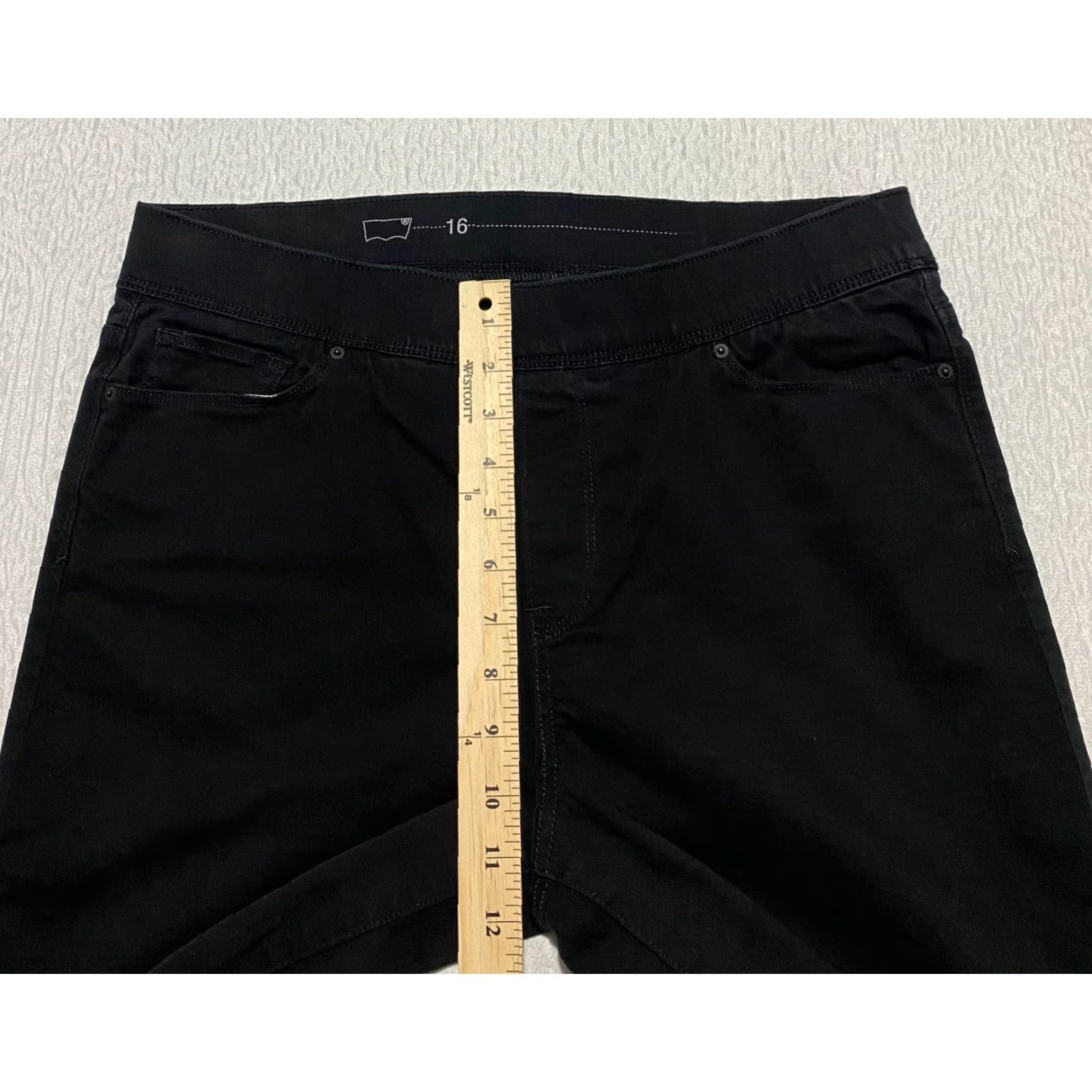 Levi's Levi's Jeans Pull On Skinny Leggings Women 16 Black Elastic Waist 34×28 5-Pocket Design Size 24" / US 00 / IT 34 - 5 Thumbnail