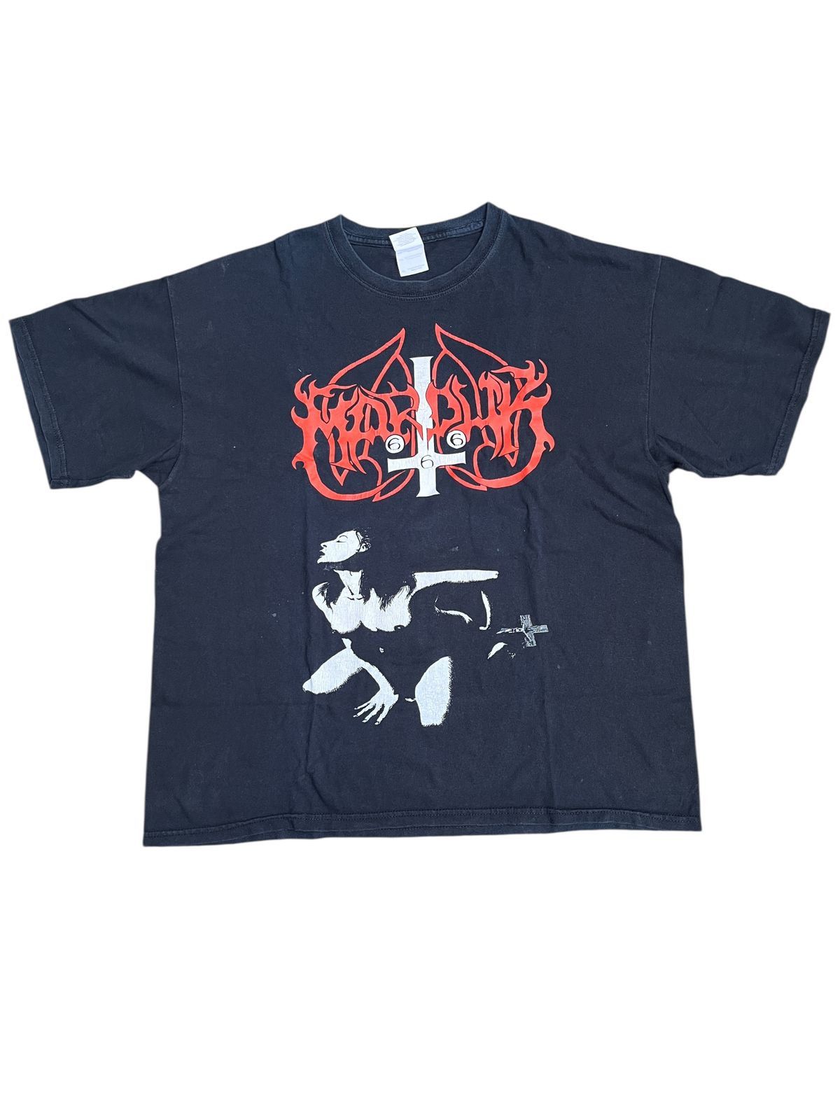 Band Tees Vintage 00s Marduk Fuck me Jesus Black Metal Tshirt Size US XL / EU 56 / 4 - 1 Thumbnail