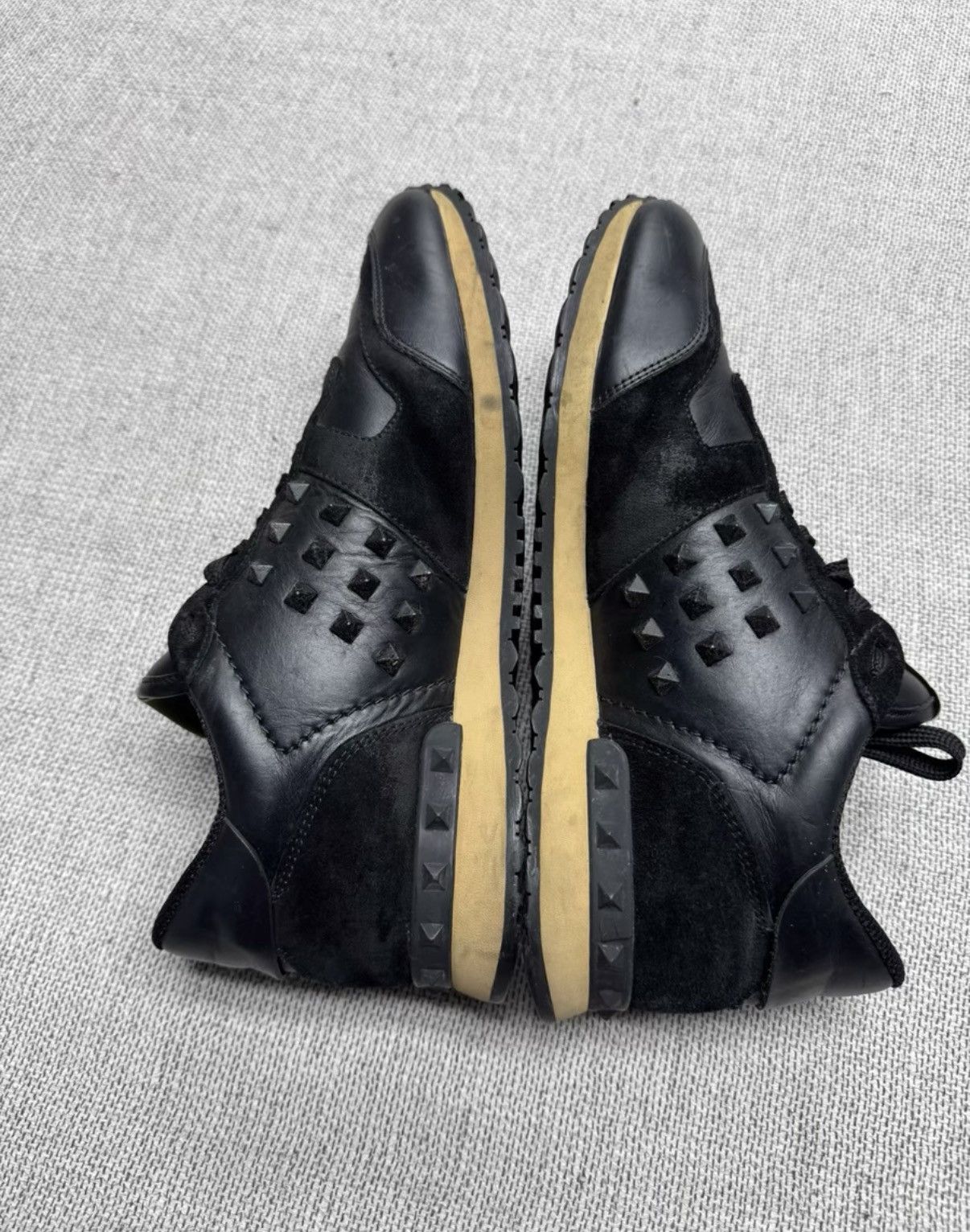 Valentino Valentino Black Studded Platform Sneakers Fair condition K37 Size US 9.5 / EU 42-43 - 4 Thumbnail
