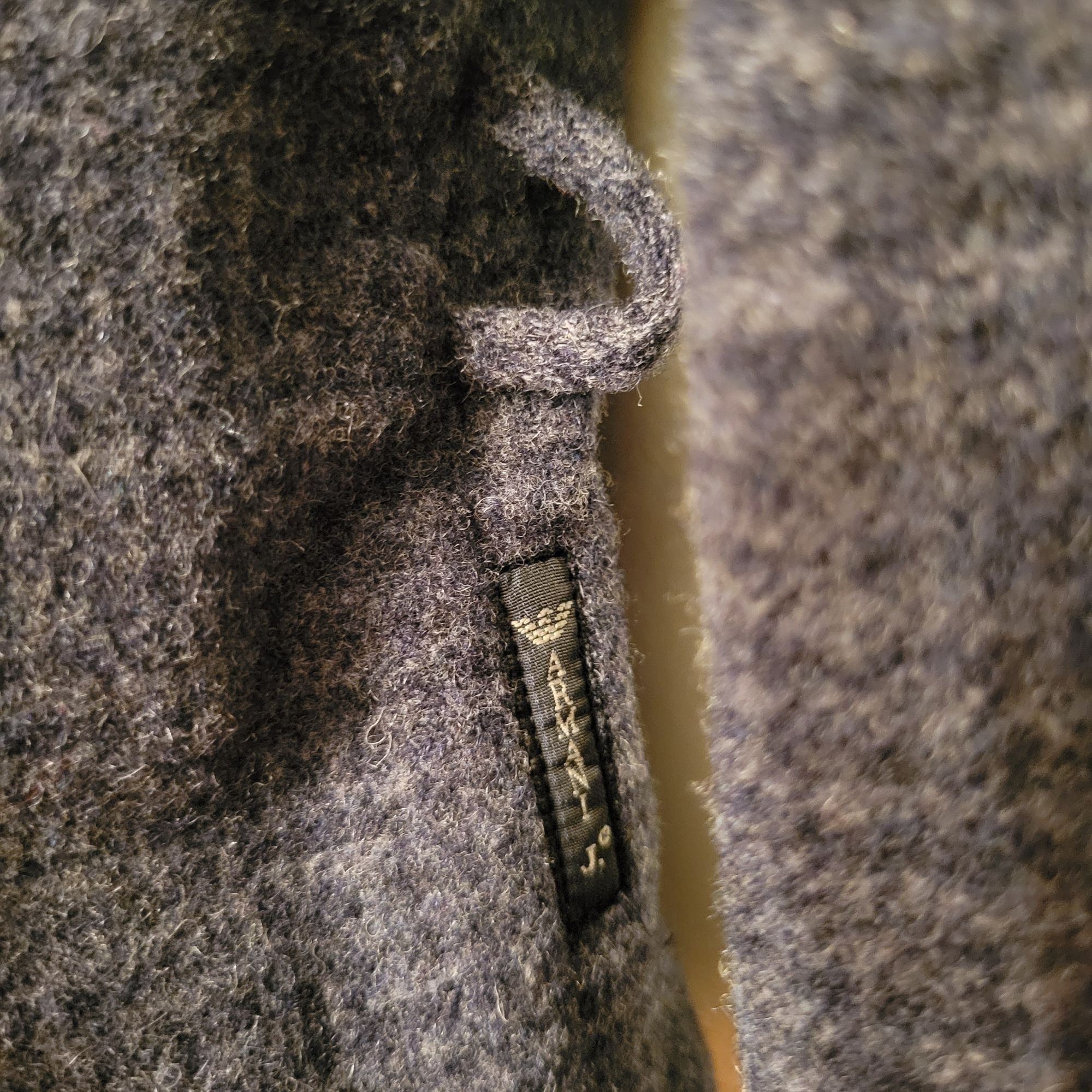 Armani Armani Jeans 0 Blue Gray Tweed Ruffle Wool Fitted Blazer Jac Size XS / US 0-2 / IT 36-38 - 8 Thumbnail