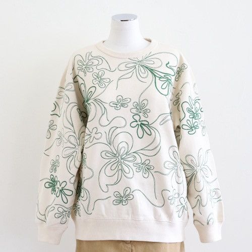 Dries Van Noten Dries Van Noten Off White Embroidery Sweatshirt Size S / US 4 / IT 40 - 4 Thumbnail