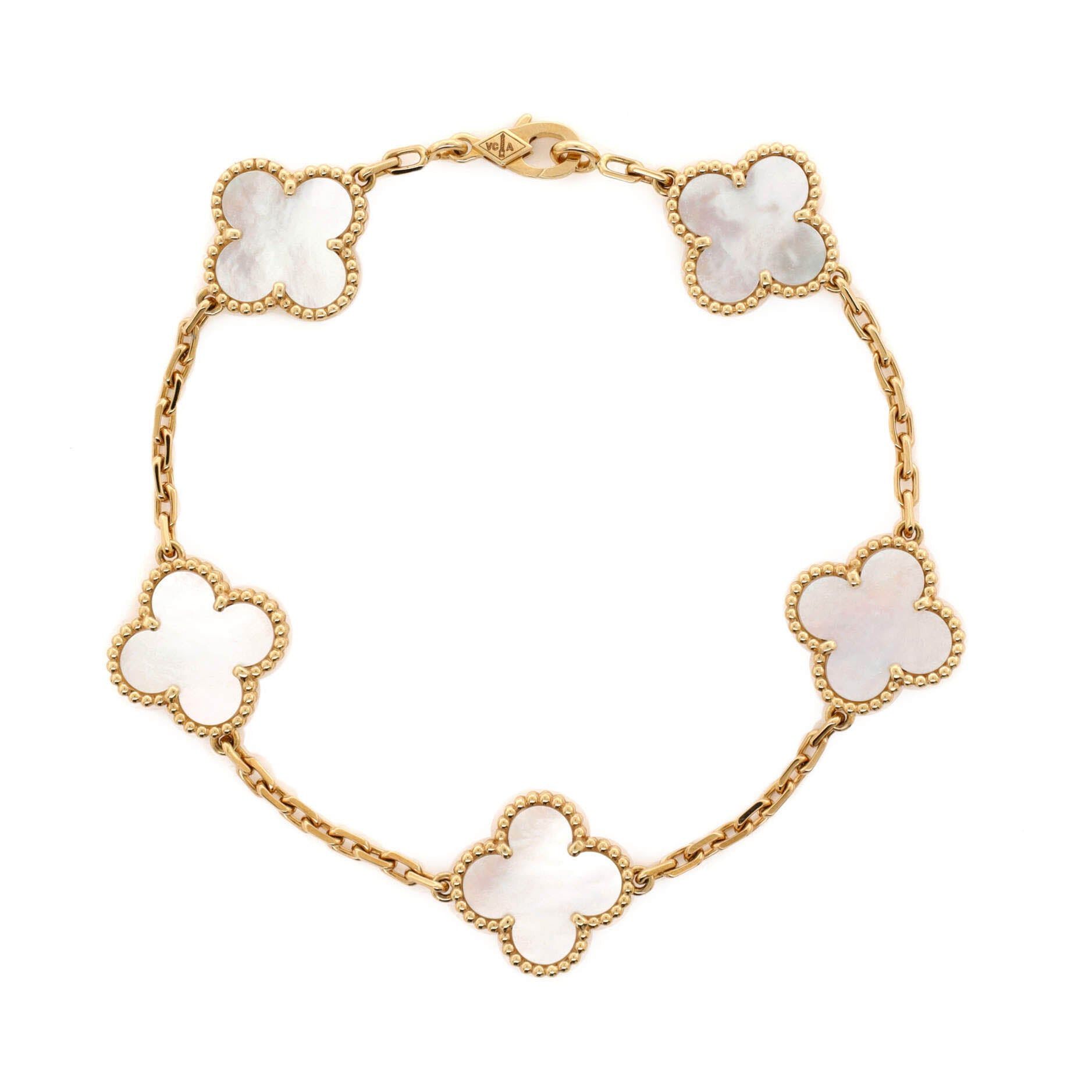 Van Cleef & Arpels Vintage Alhambra 5 Motifs Bracelet Size ONE SIZE - 1 Thumbnail