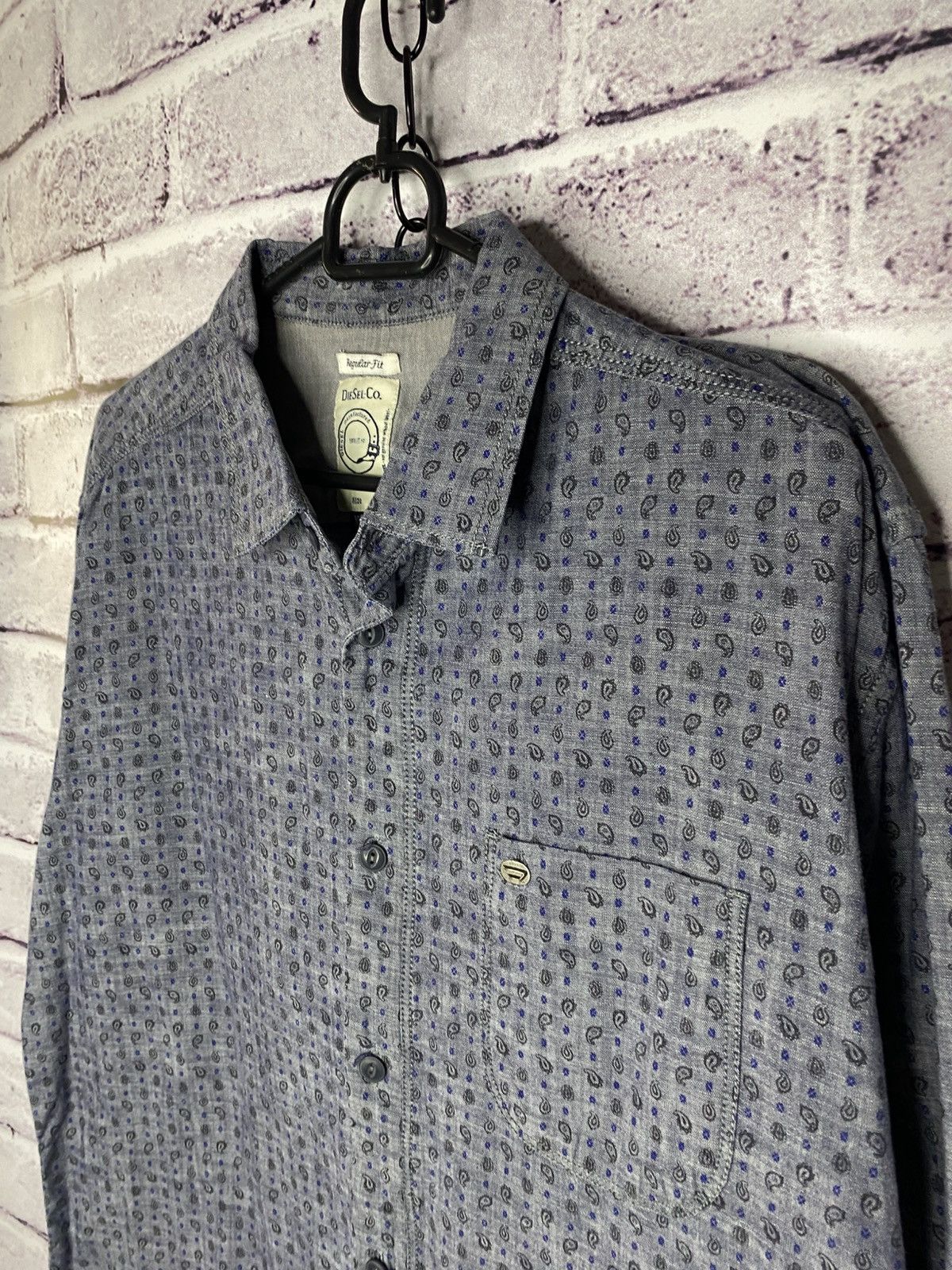 Diesel Mens Vintage Shirt Diesel Avant Garde Style Luxury Size US XL / EU 56 / 4 - 2 Thumbnail