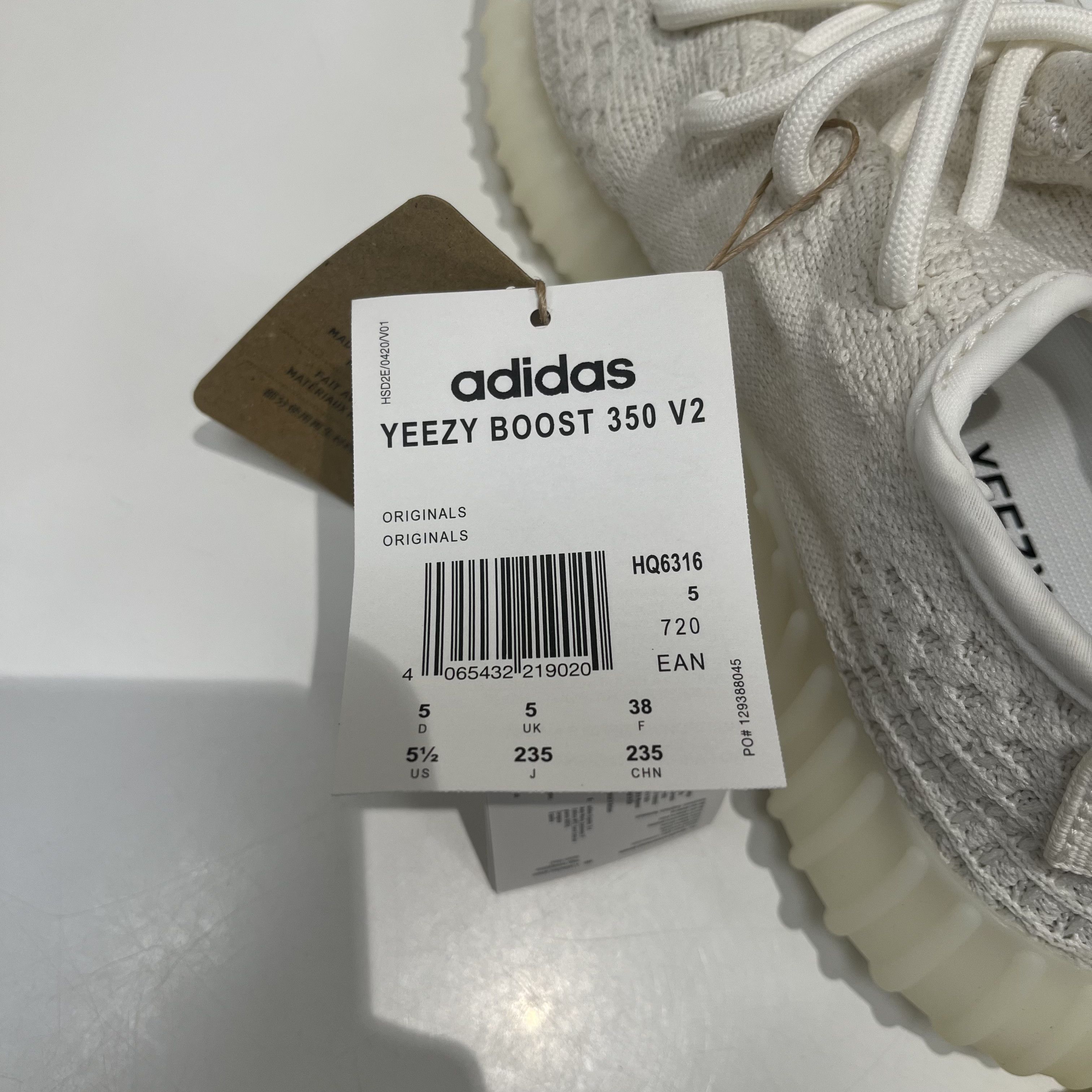 Adidas Adidas Yeezy Boost 350 V2 Bone Size US 5.5 / EU 38 - 8 Thumbnail