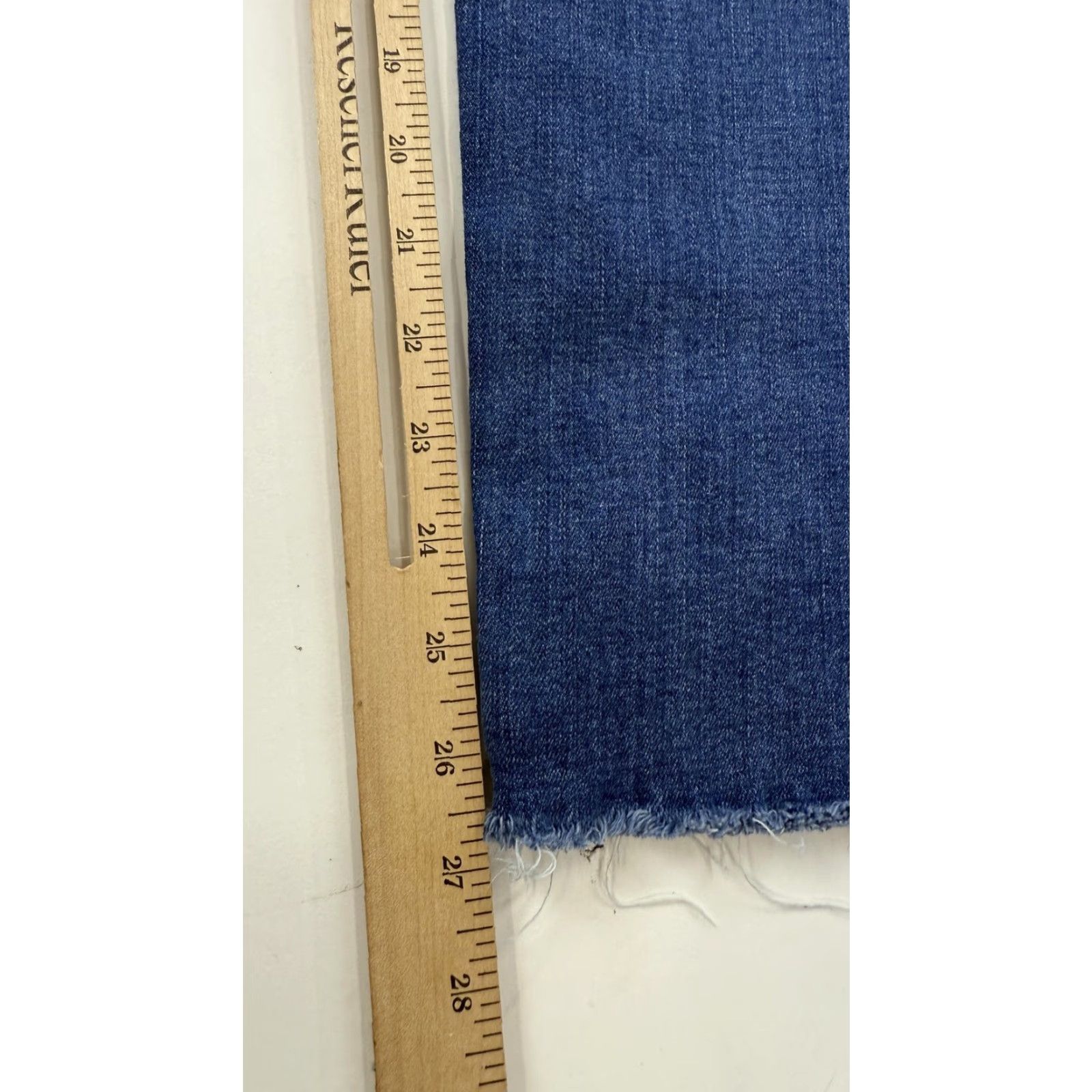 Madewell Madewell Jeans Womens 32 Blue 9 Inch Mid Rise Skinny Frayed Hem Button Fly Stretch Denim Size 24" / US 00 / IT 34 - 7 Thumbnail