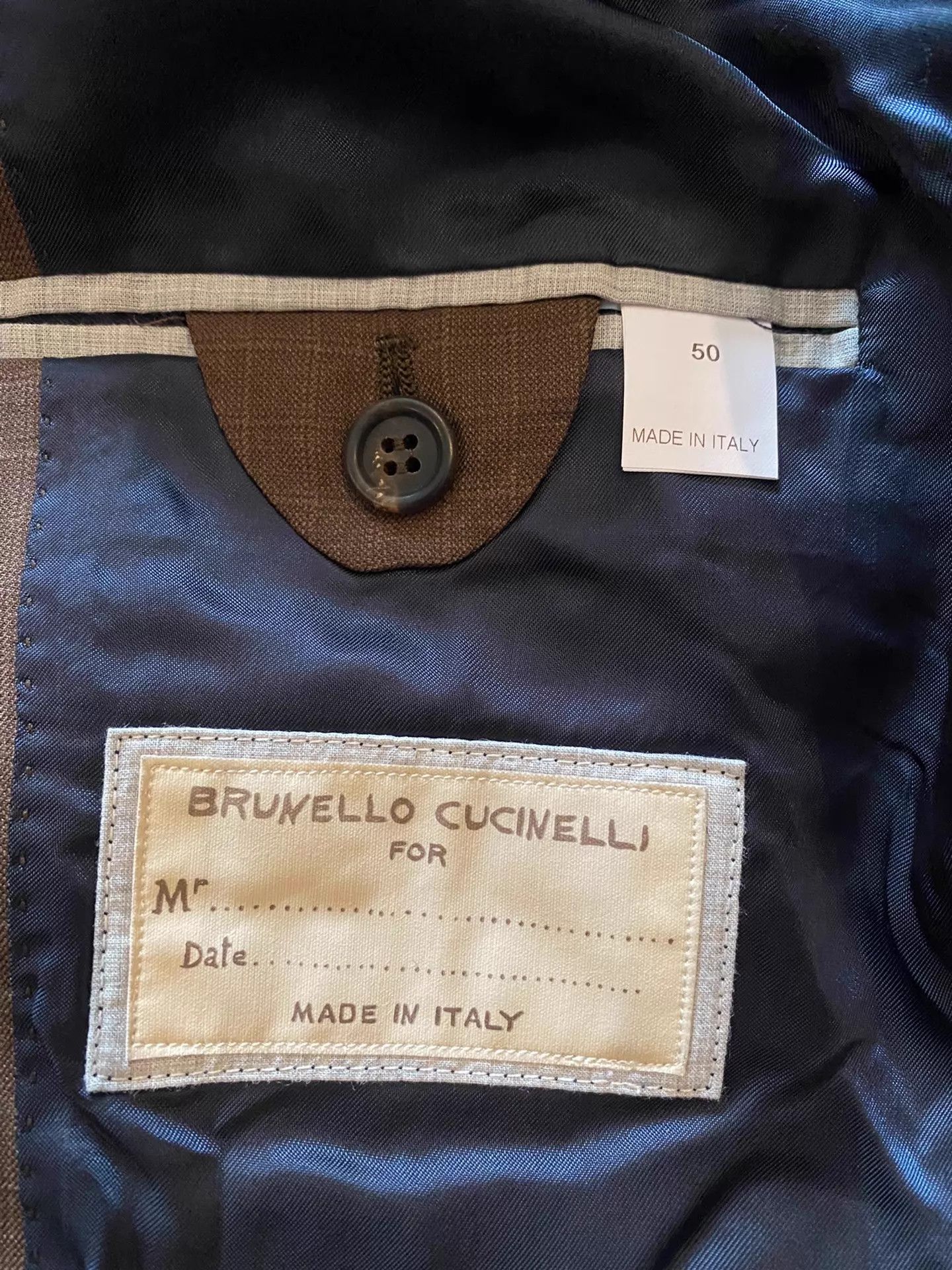 Brunello Cucinelli BC Double-Breasted Check Cashmere Two-Piece Suit Italy 50 Size 50R - 8 Thumbnail