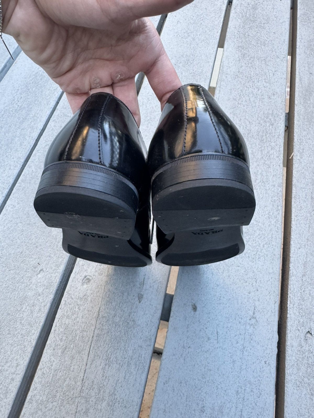 Prada Shiny black Prada dress shoes Size US 6 / EU 39 - 9 Thumbnail