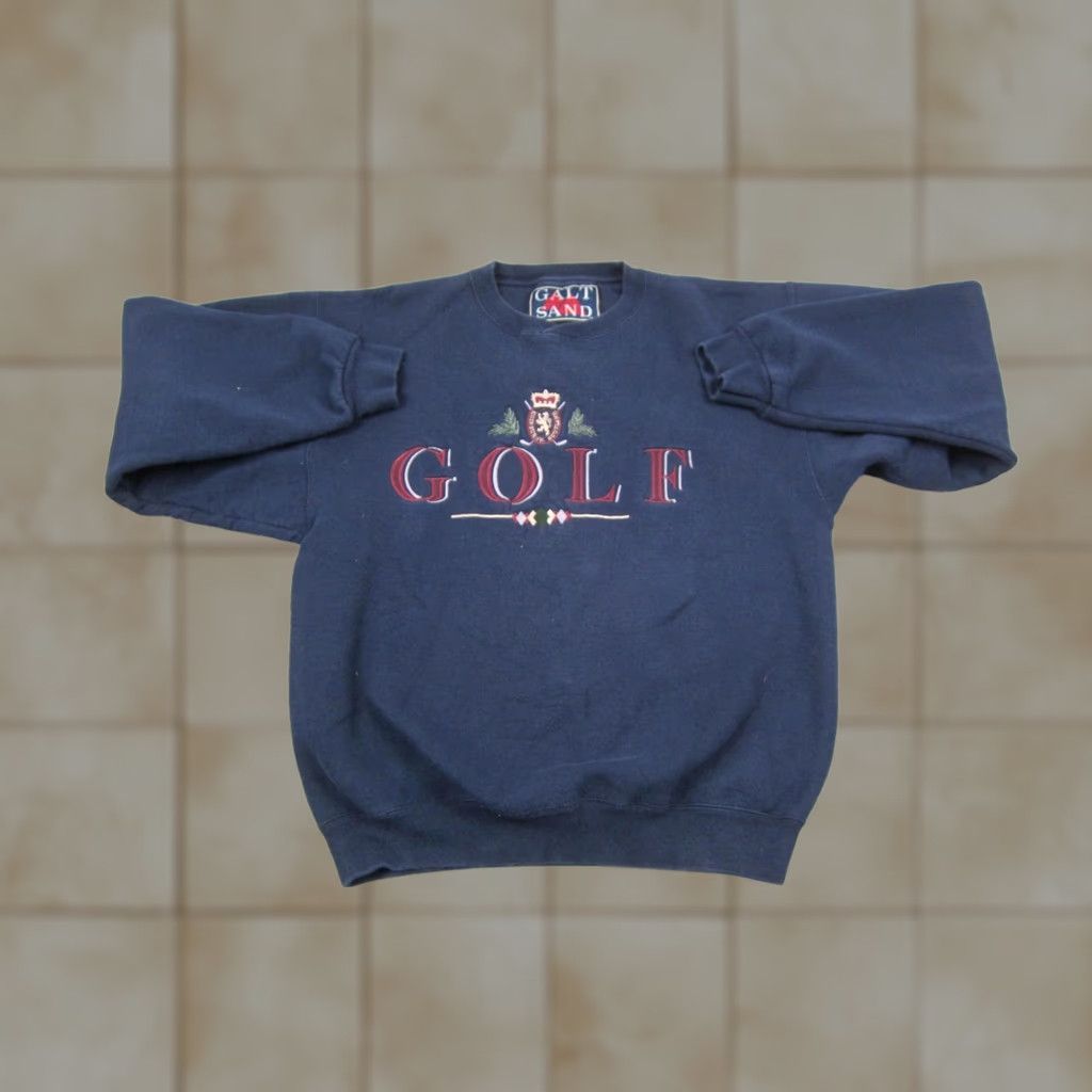 Vintage VINTAGE Galt Sand Edinburgh Scotland Sweatshirt Mens S Blue Golf 80s 90s Crew Neck Pullover Sweatshirt Shirt Mens Blue Golf 80s 90s Size US S / EU 44-46 / 1 - 1 Thumbnail