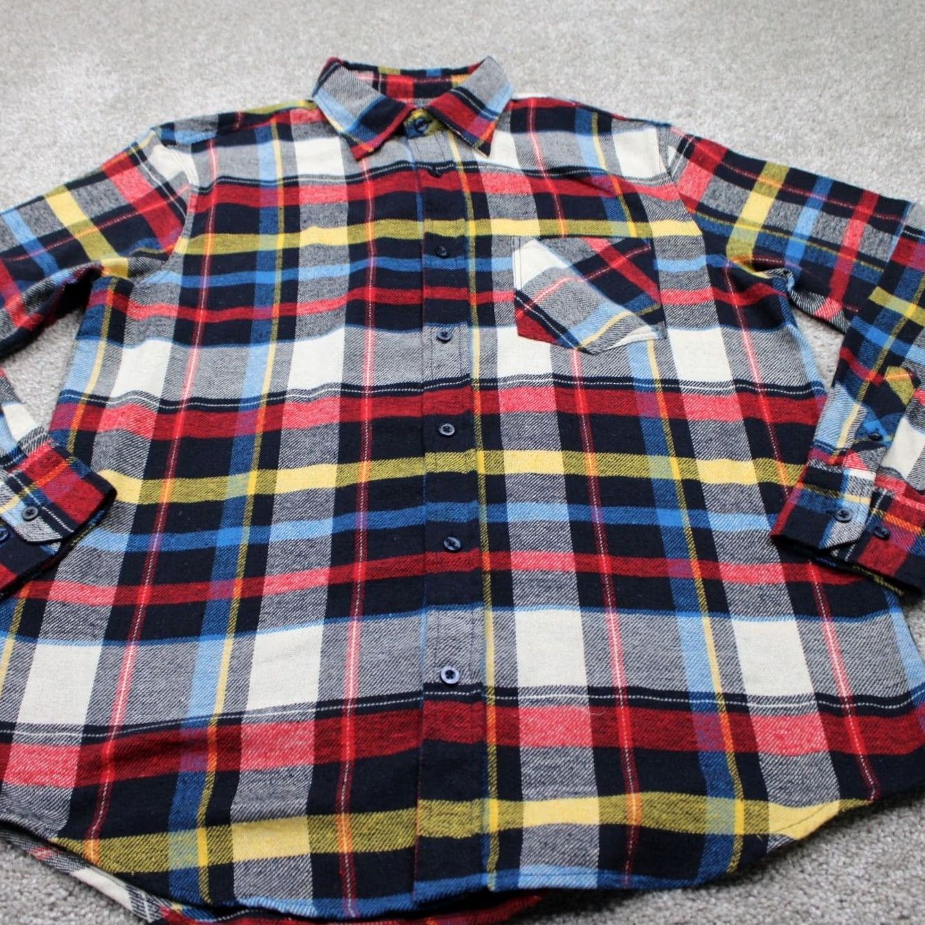 Vintage TAILOR VINTAGE Button-Up Shirt Mens XL Red Plaid Cotton Long Sleeve Button-Front Size US XL / EU 56 / 4 - 3 Thumbnail