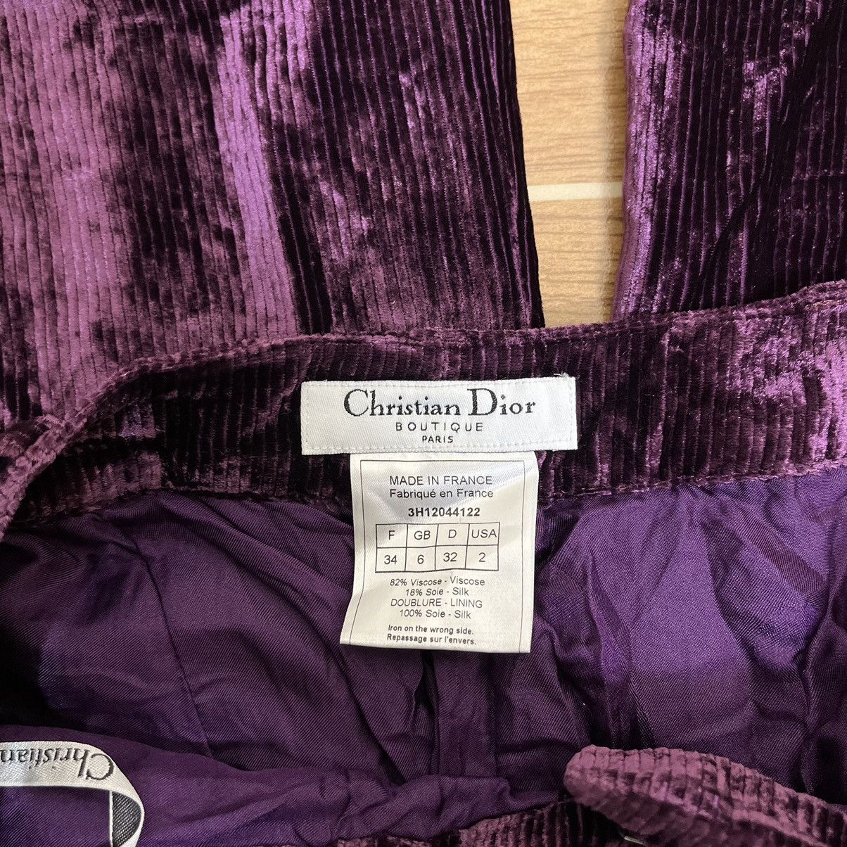 Dior Christian Dior by John Galliano F/W 2002 Velvet Wide Pants Size 25" / US 0 / IT 36 - 4 Thumbnail