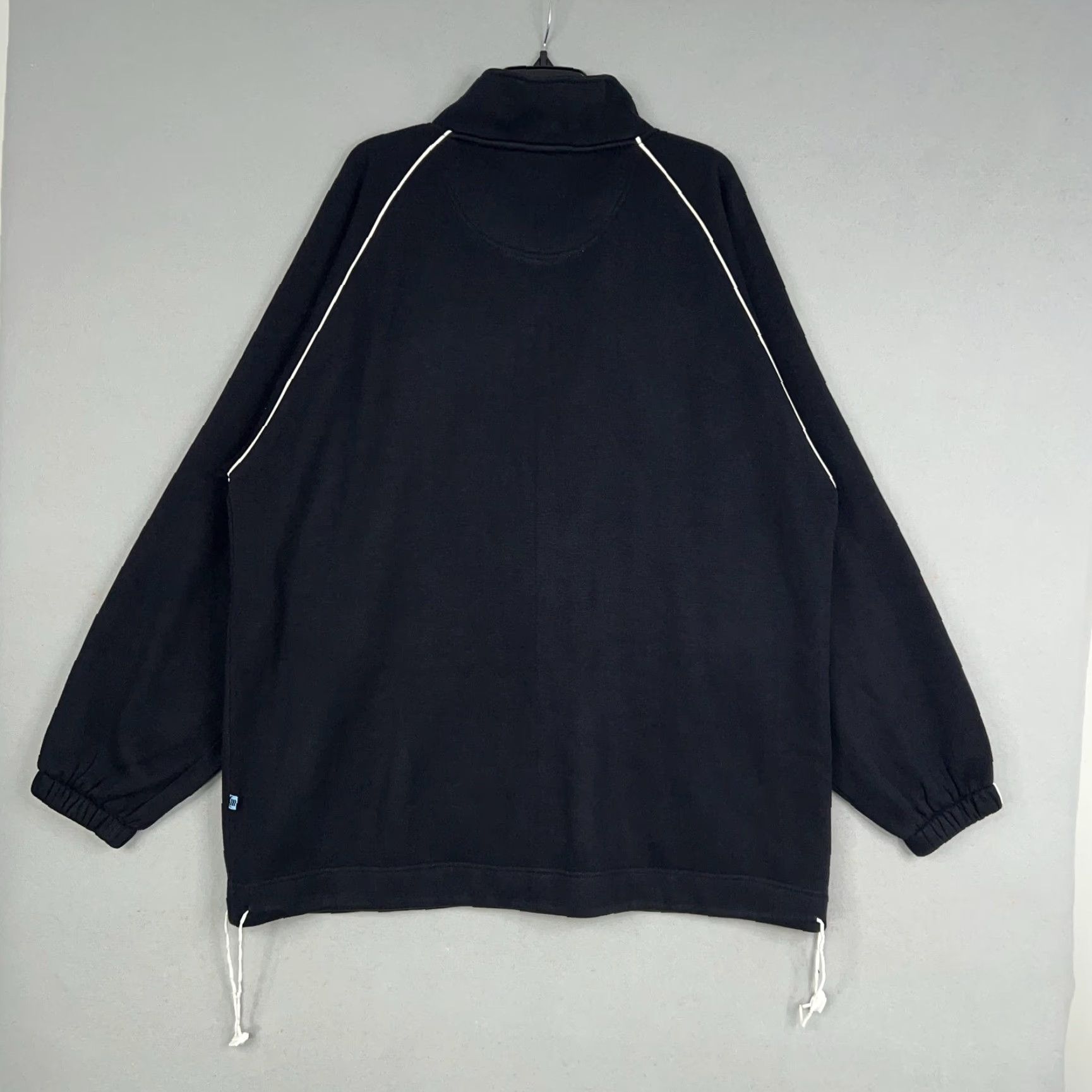 Vintage VINTAGE Koman Jacket Mens XL Black White Full Zip Track Striped Athletic Hip Hop Shirt Size US XL / EU 56 / 4 - 6 Thumbnail
