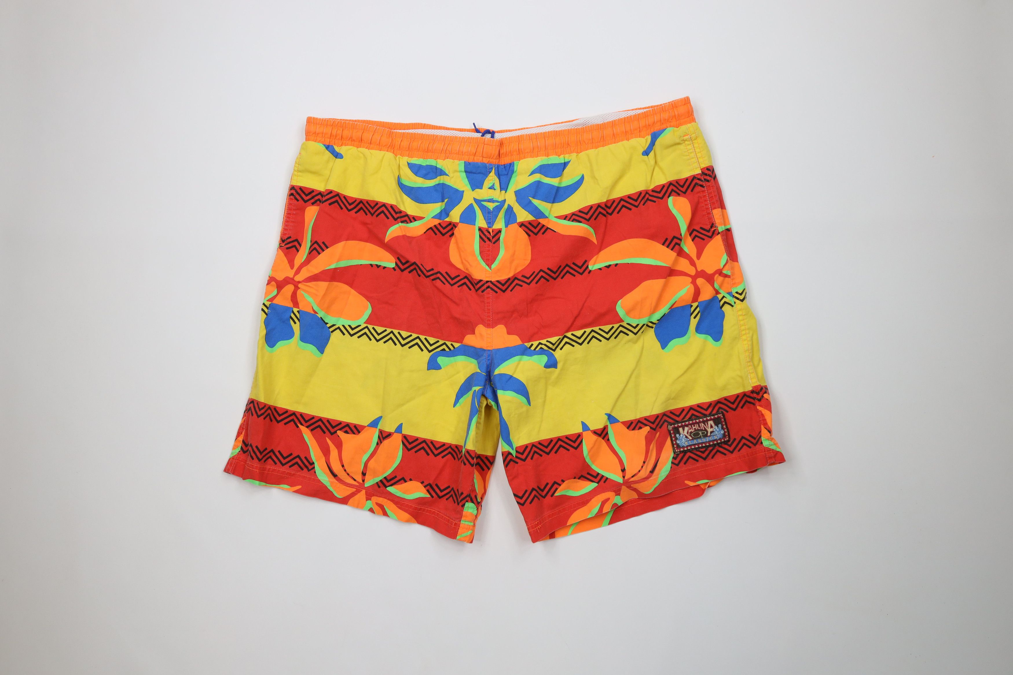 Ocean Pacific Vintage 90s Ocean Pacific Kahlina Abstract Surf Shorts Size US 38 / EU 54 - 1 Thumbnail