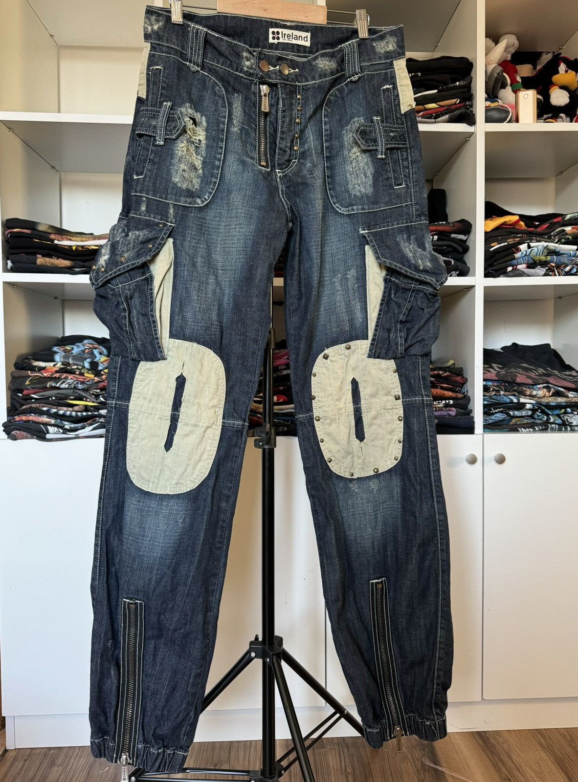 Other Ireland Multipocket Multizip Avant Garde Jeans Pants Size US 34 / EU 50 - 3 Thumbnail