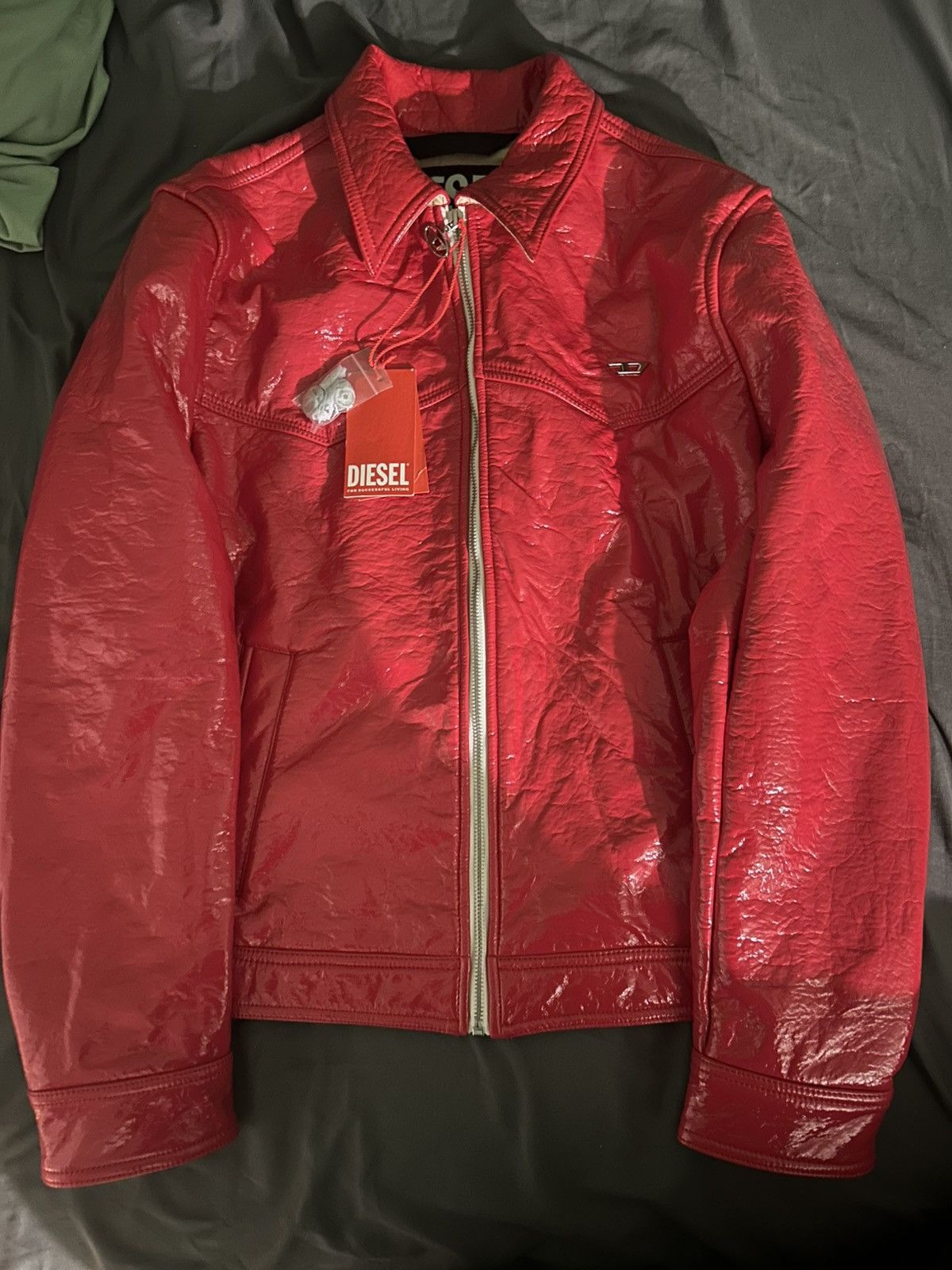 Diesel Diesel Red Vinyl Jacket Size US M / EU 48-50 / 2 - 1 Thumbnail