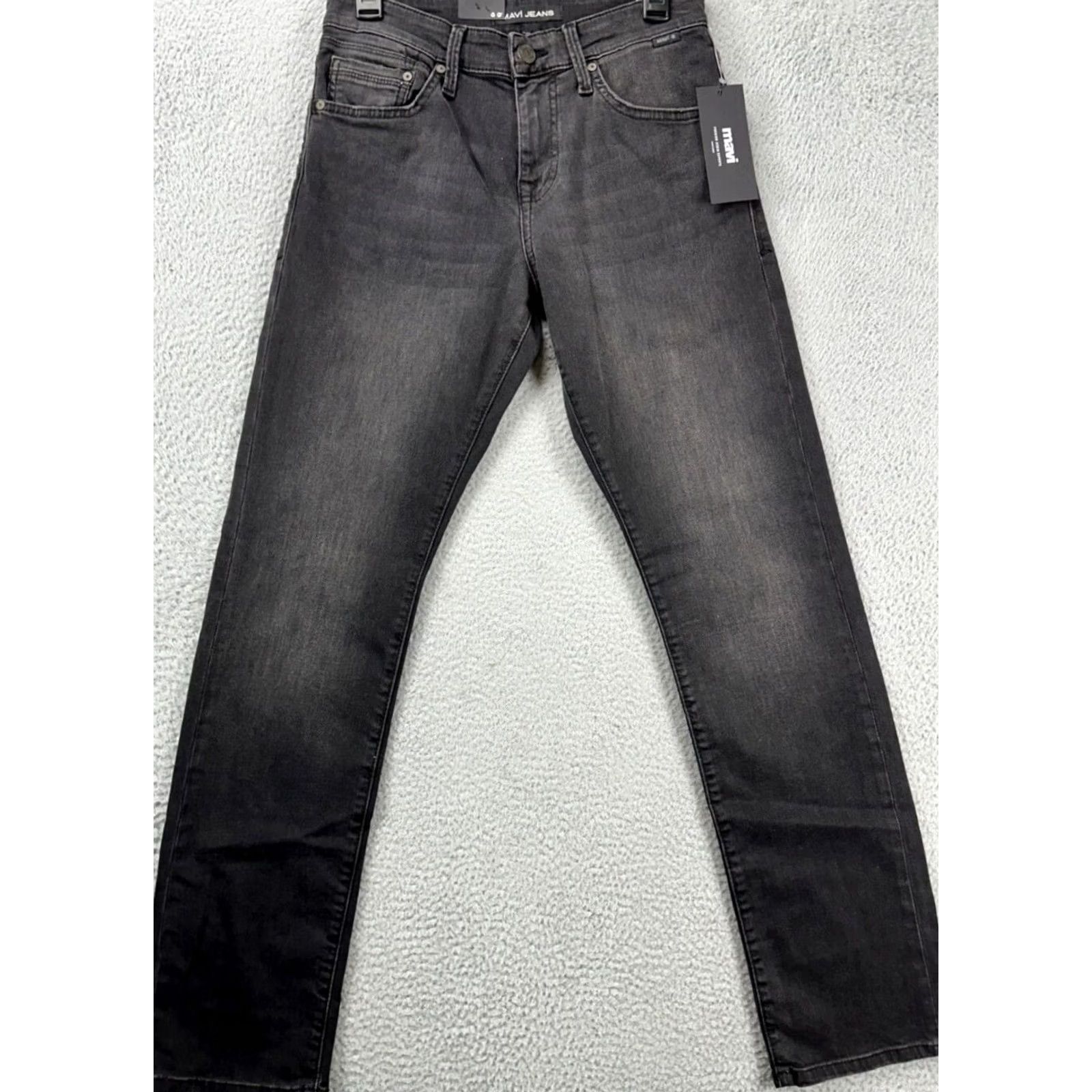 Mavi Mavi Matt Jeans Mens 28X32 Grey Relaxed Fit Straight Leg Denim NEW 5-Pocket Cotton Spandex Charcoal Wash Mens Jeans 28 Size US 28 / EU 44 - 3 Thumbnail