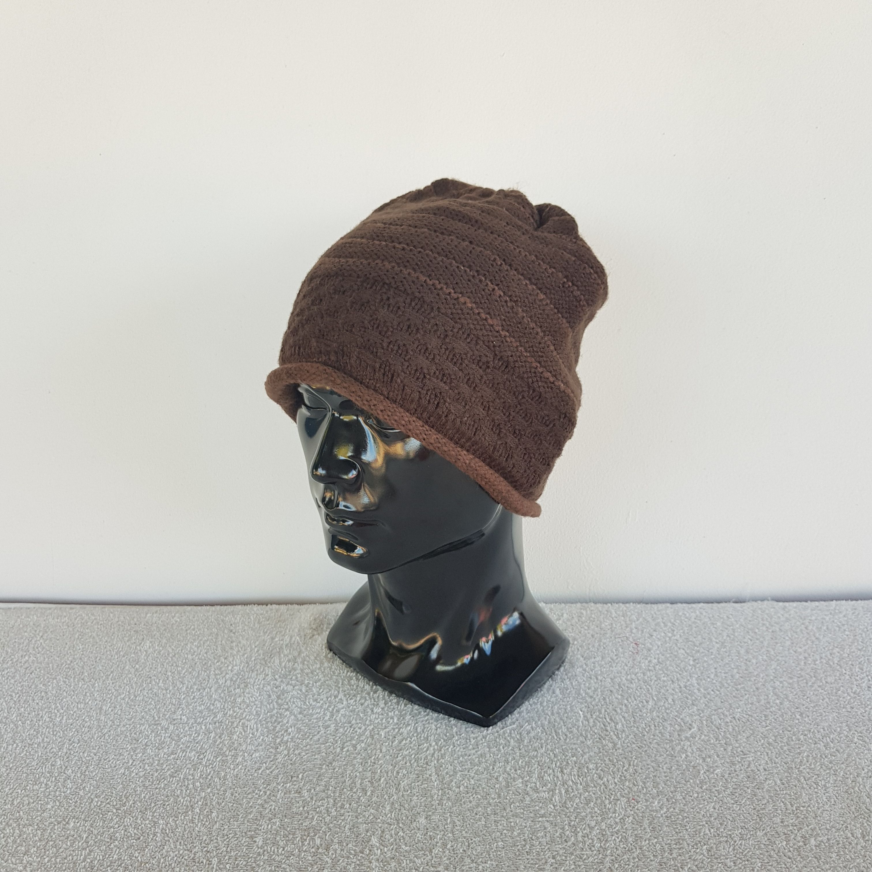 Homespun Knitwear Vintage Japanese Beanie Fair Isle Ribbed Knit Snow Caps Hats Size ONE SIZE - 1 Thumbnail