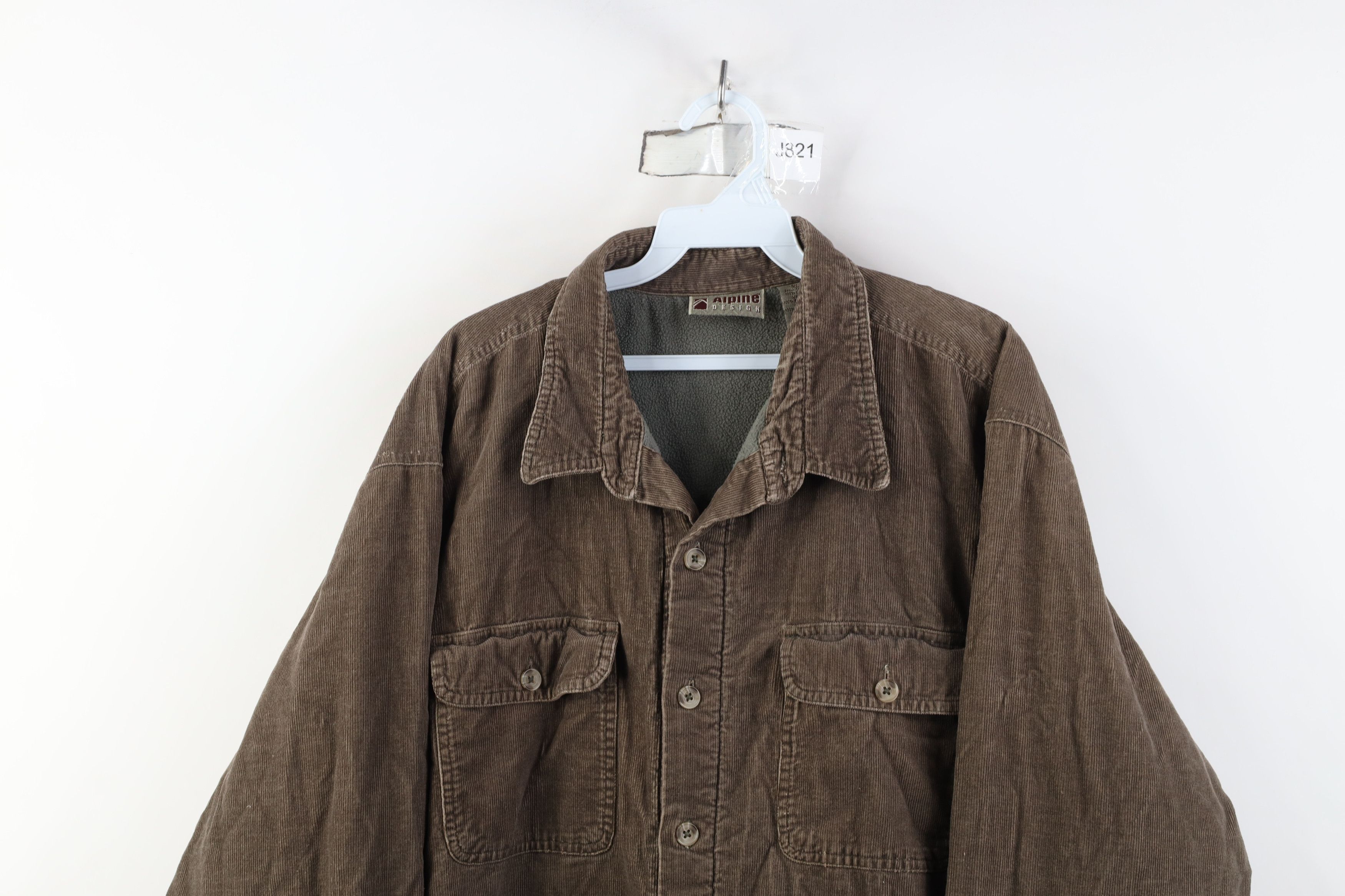 Vintage Vintage 90s Streetwear Lined Corduroy Shirt Jacket Jac Shirt Size US XL / EU 56 / 4 - 2 Thumbnail