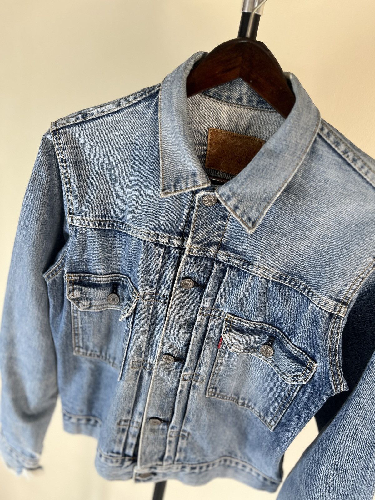 Levi's 90’s Japan Levi’s Type 2 Distressed Denim Jacket Size US M / EU 48-50 / 2 - 2 Thumbnail