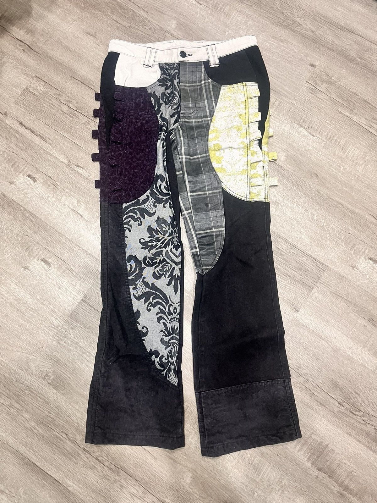 image of Vagabond Vaegabond Patchwork Pants in Black, Men's (Size 28)