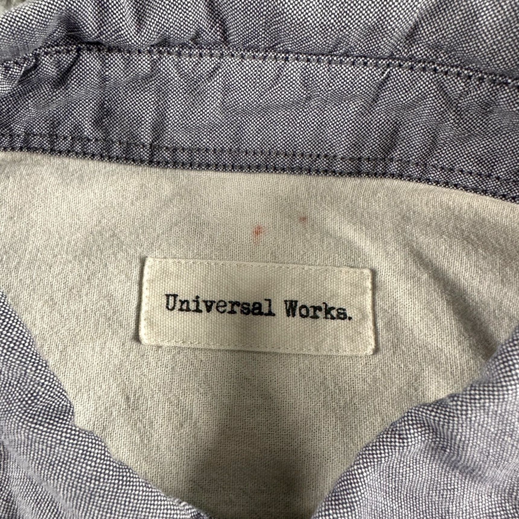Universal Works Universal Works Shirt Mens M Blue Button Up Long Sleeve Chest Pocket Chambray Size US M / EU 48-50 / 2 - 3 Thumbnail