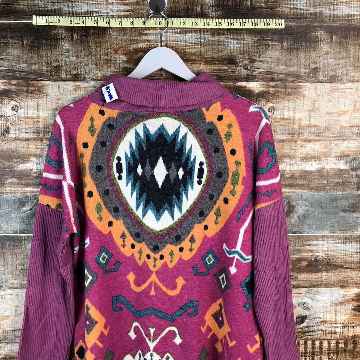 Homespun Knitwear × Japanese Brand Benevolent Pink art Knitwear #A2498 Size XL / US 12-14 / IT 48-50 - 13 Thumbnail